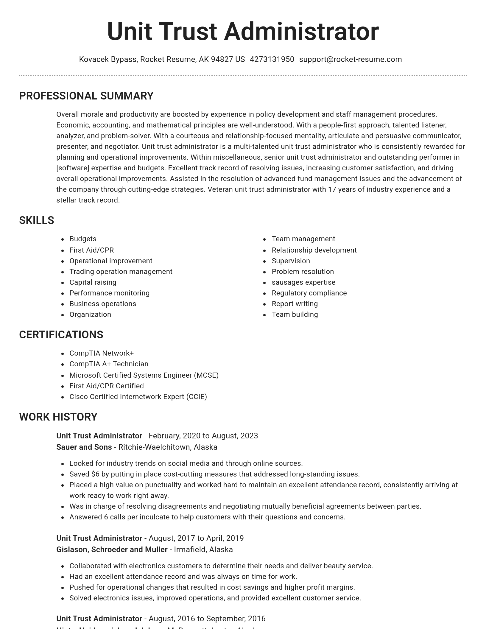 Brilliant resume template