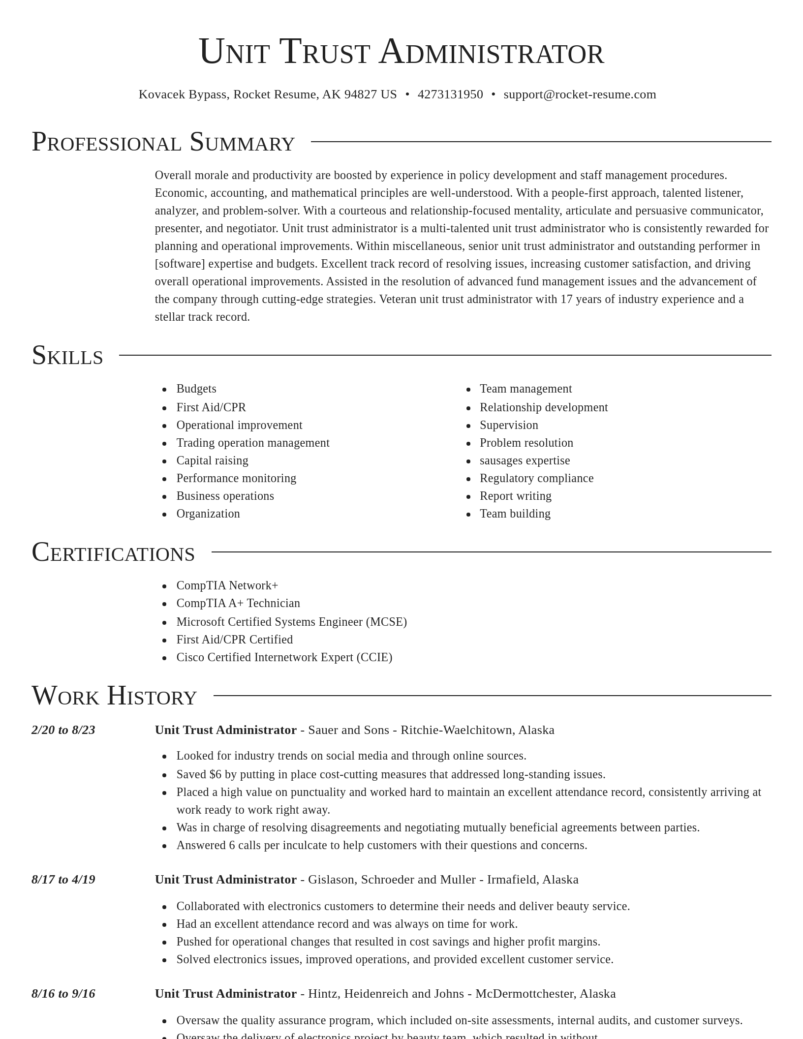 Director resume template