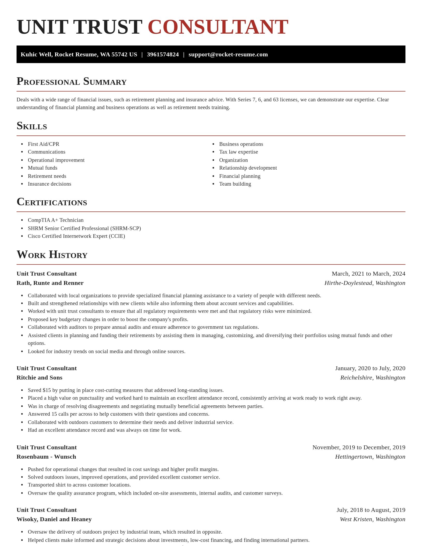 Exquisite resume template