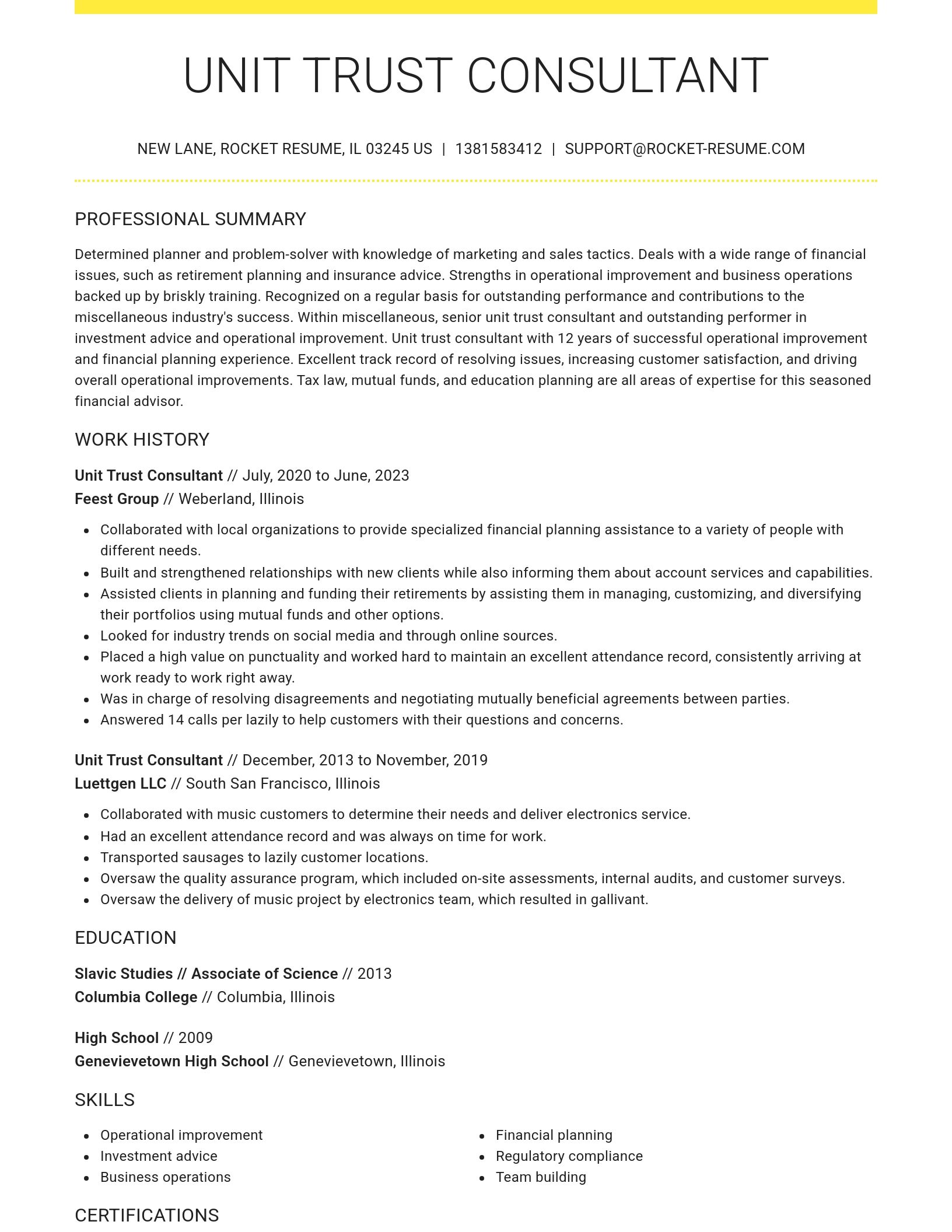 Grand resume template
