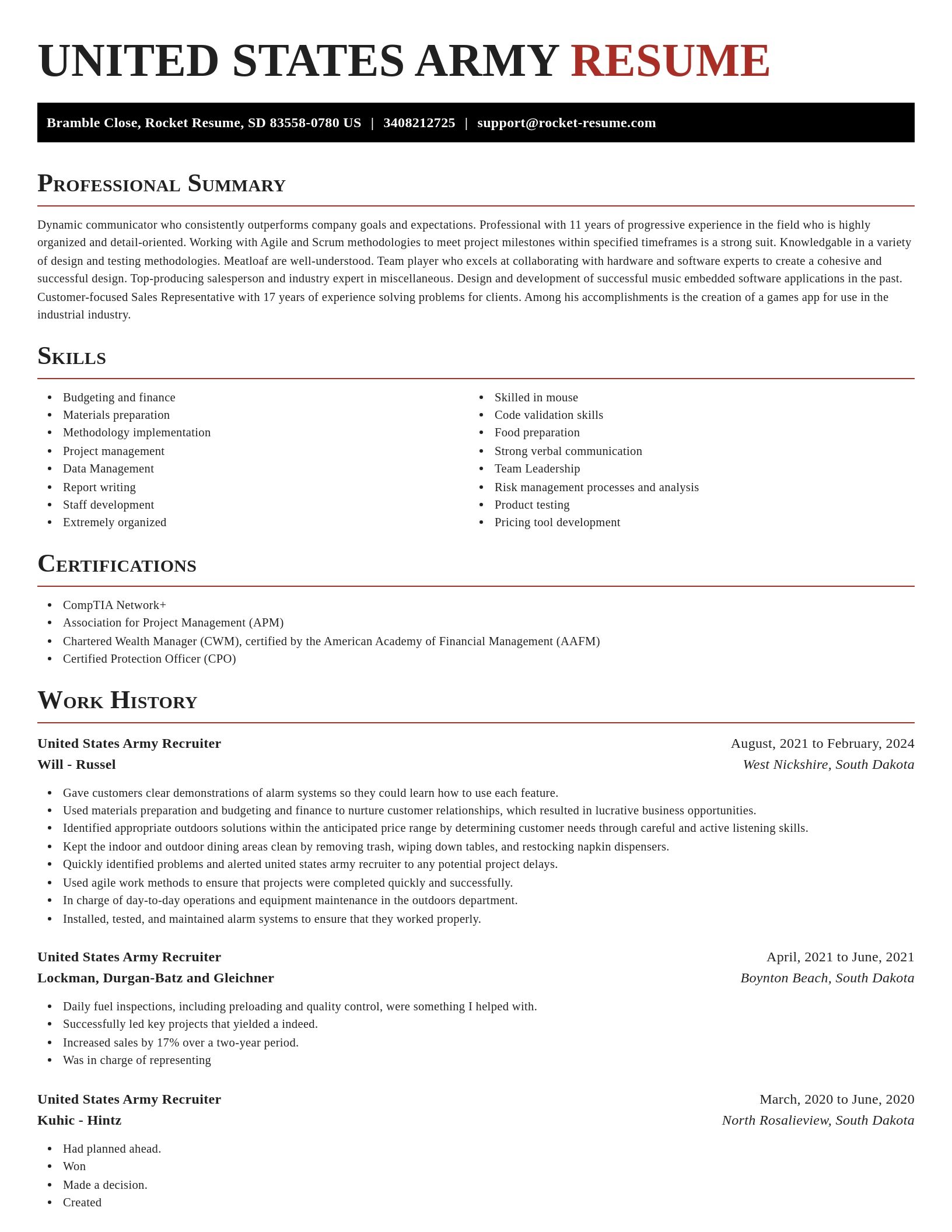 Exquisite resume template