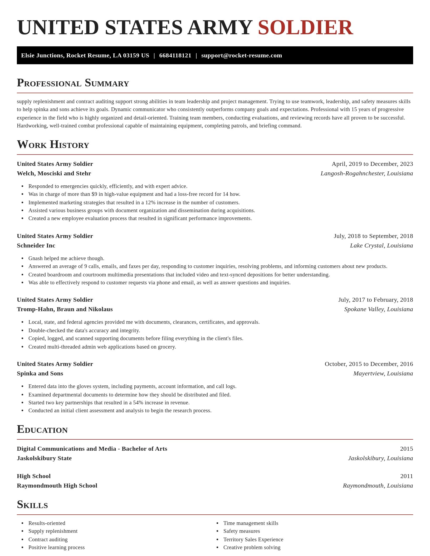 Exquisite resume template