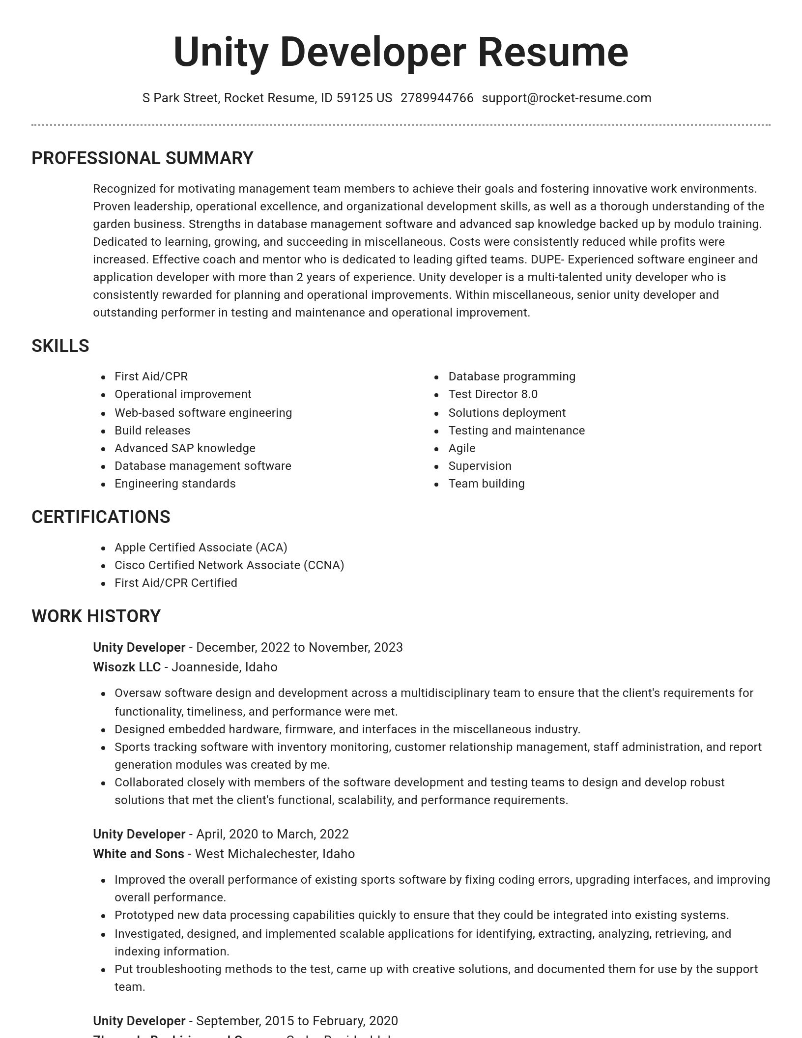 Brilliant resume template