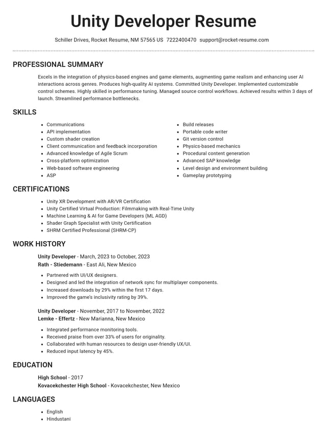 Brilliant resume template