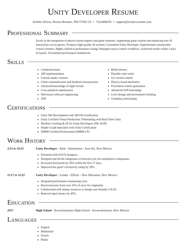 Director resume template