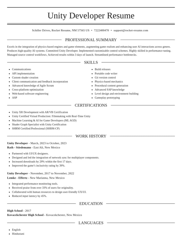Elegant resume template