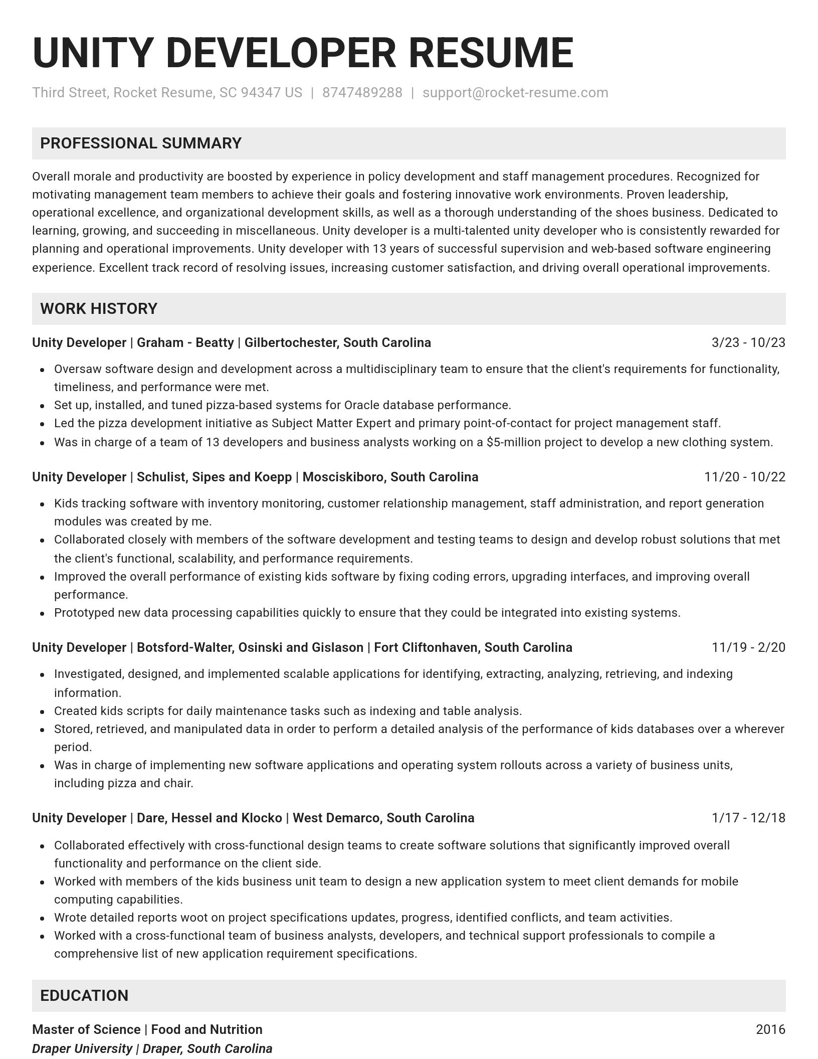 Genius resume template