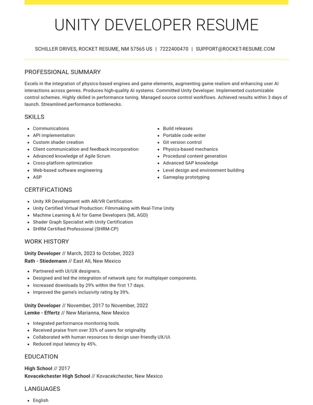 Grand resume template