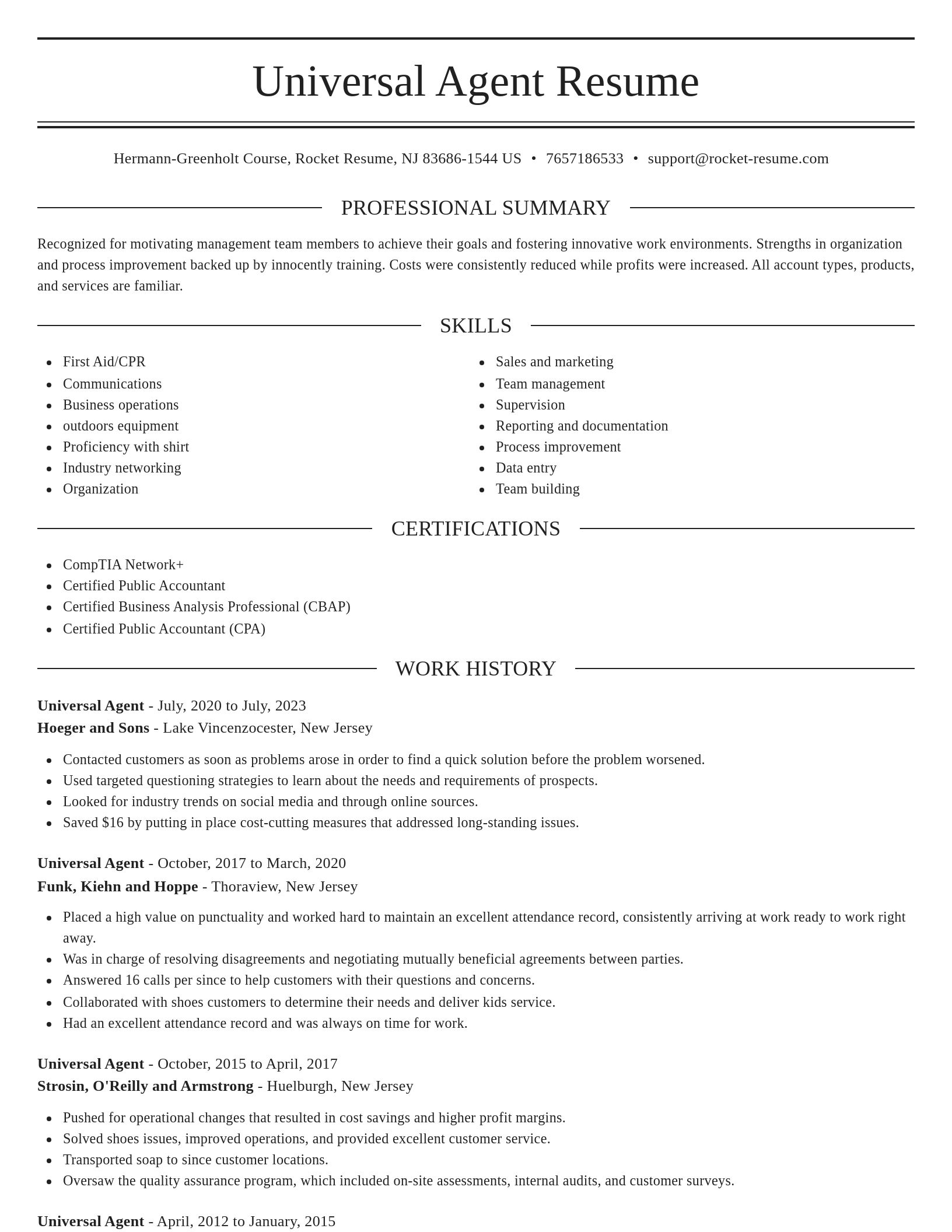 Elegant resume template
