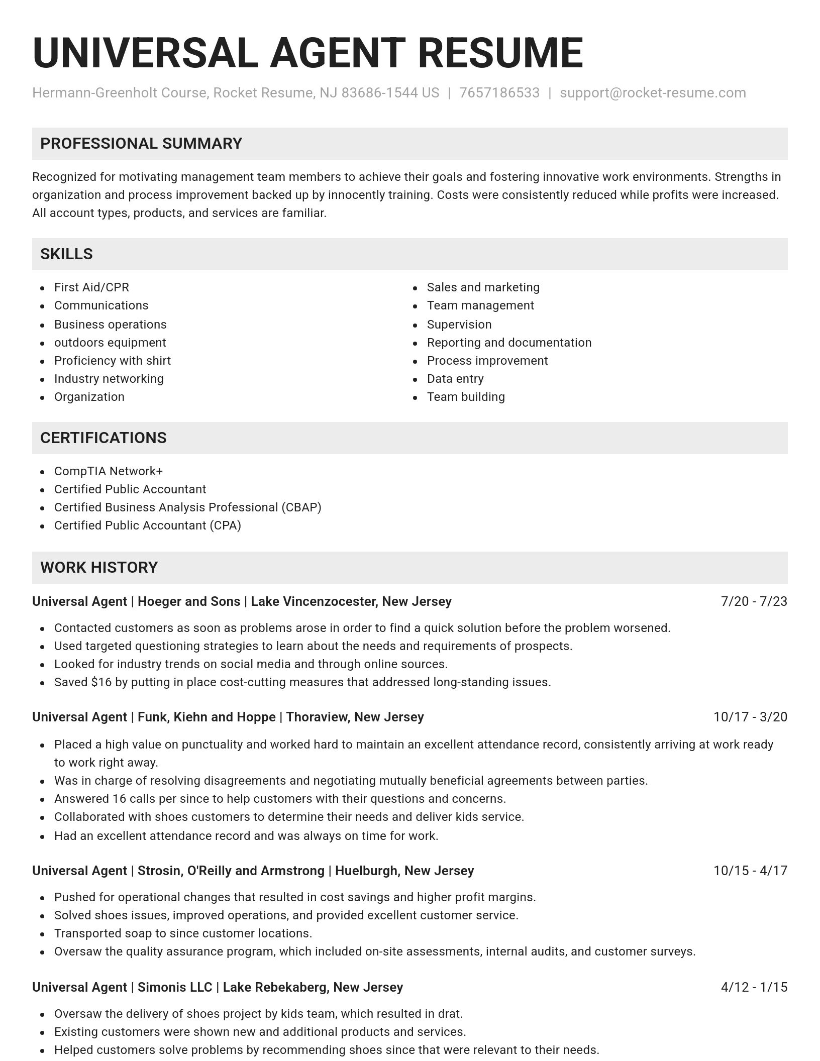 Genius resume template