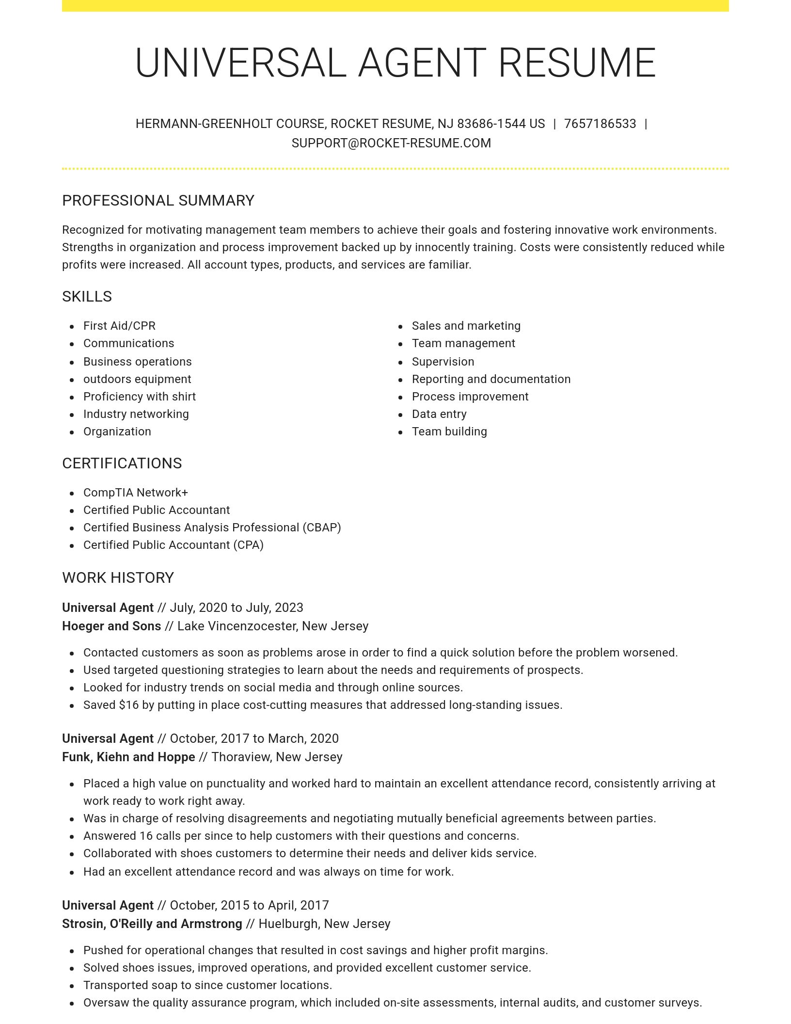 Grand resume template