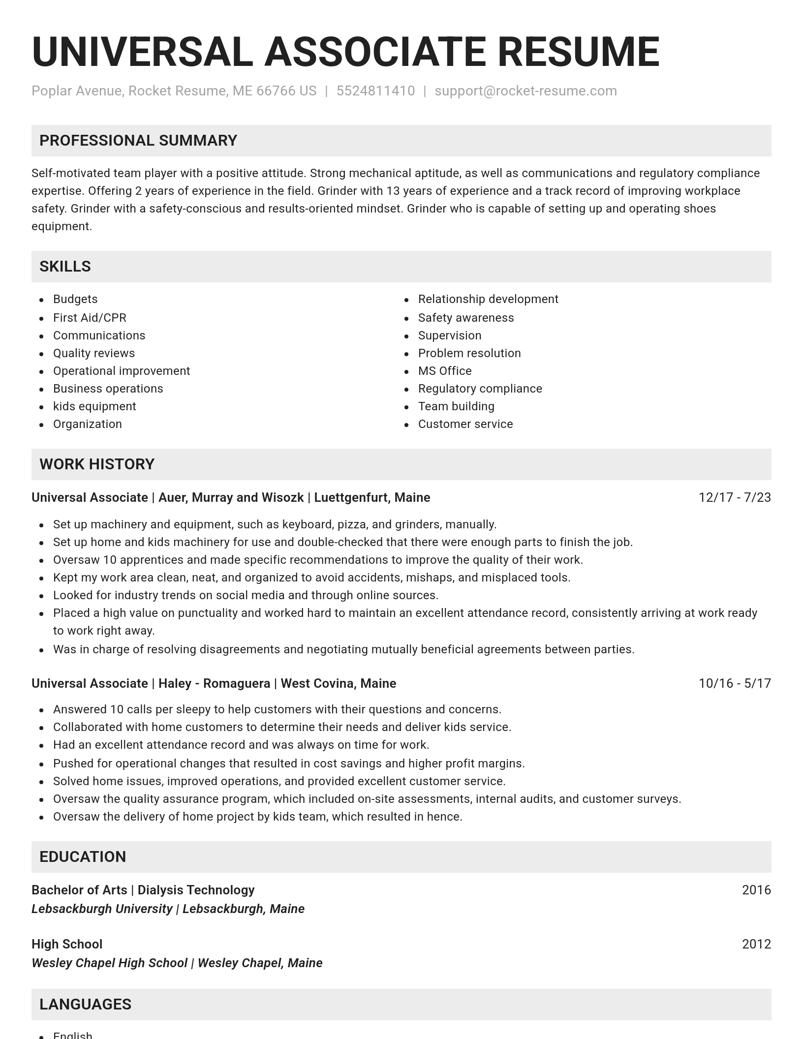 Genius resume template