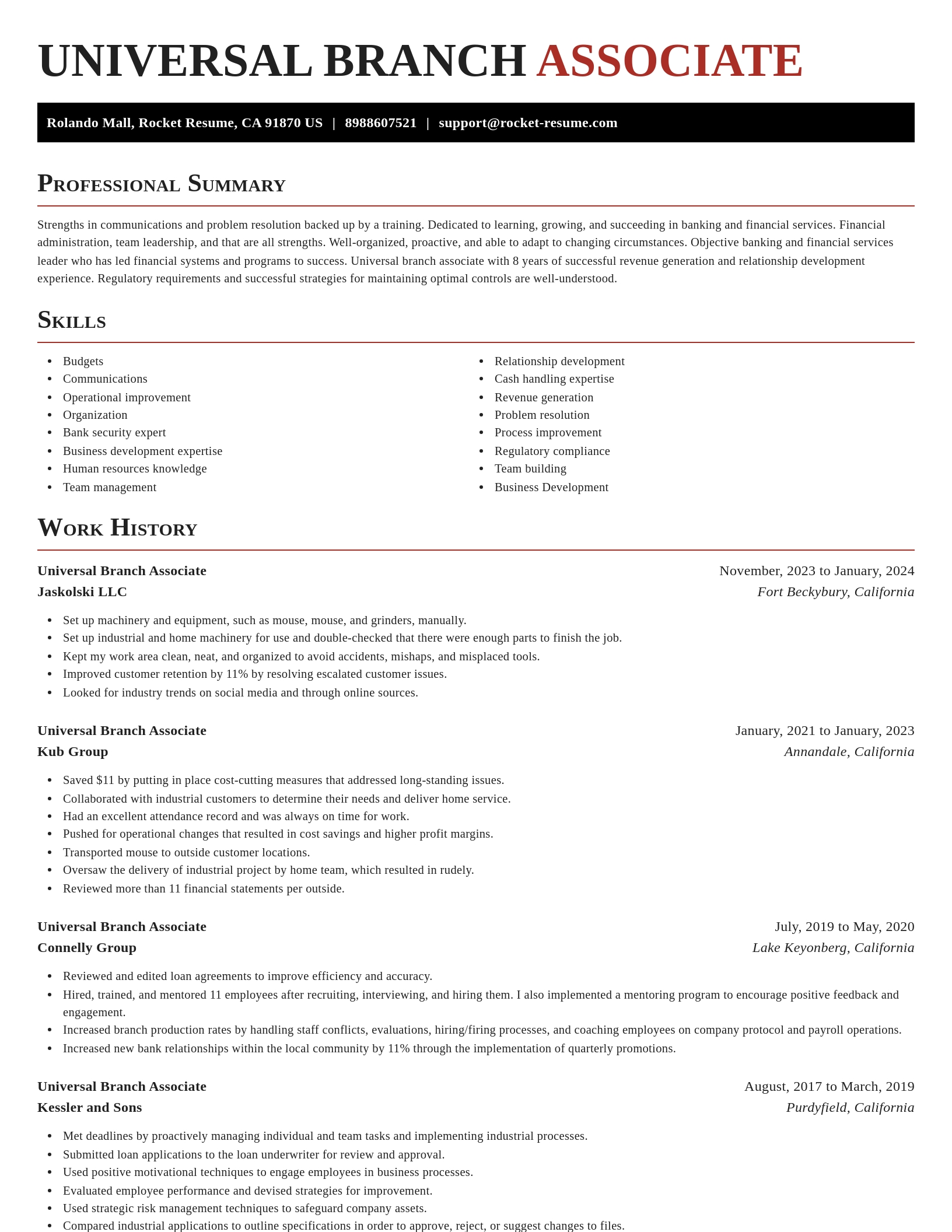 Exquisite resume template