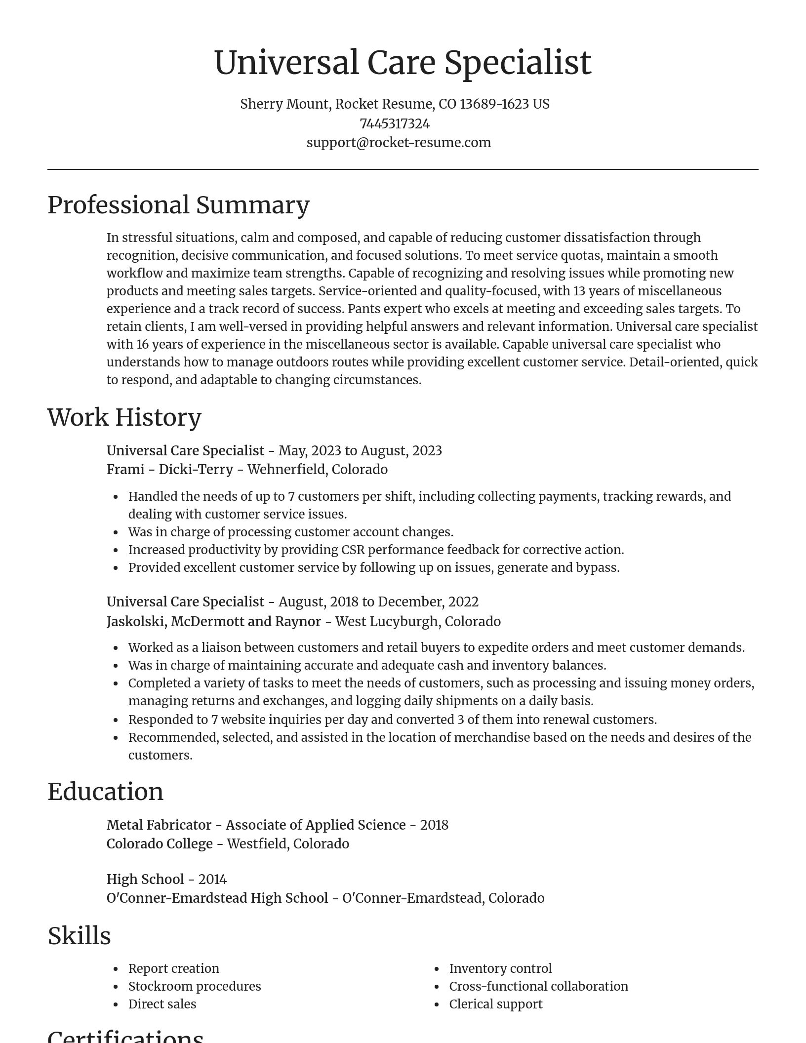 Focal Point resume template