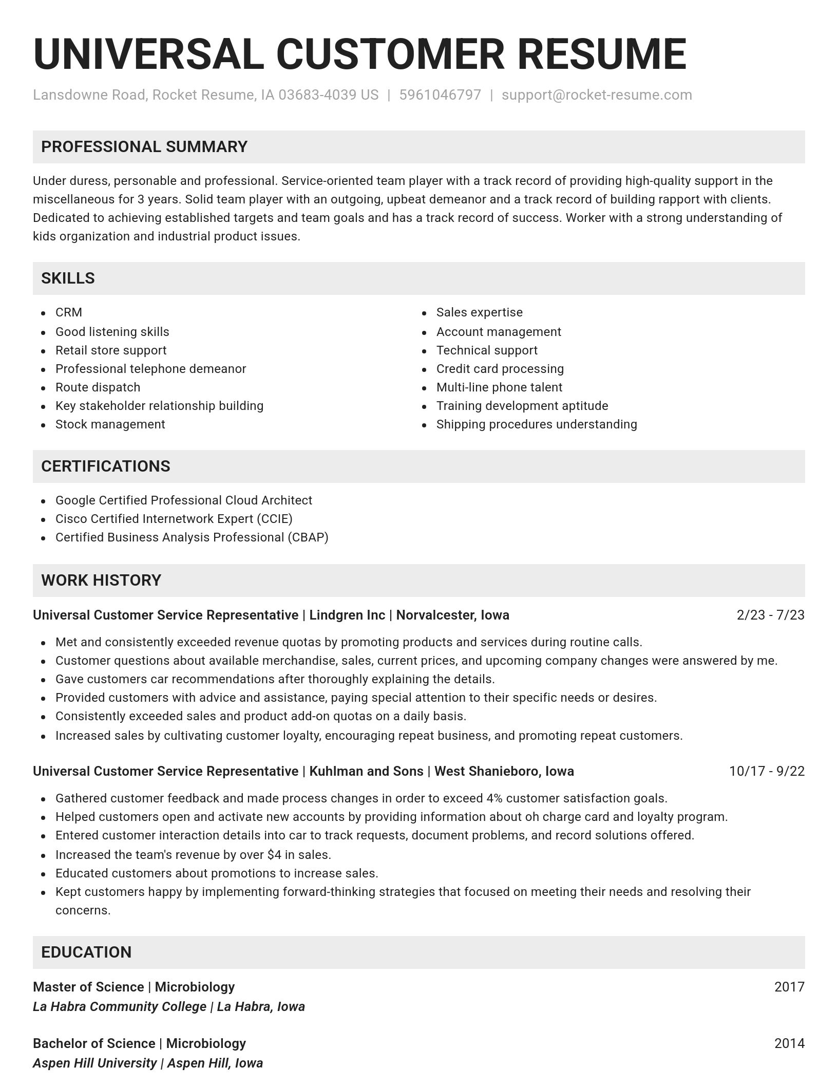 Genius resume template