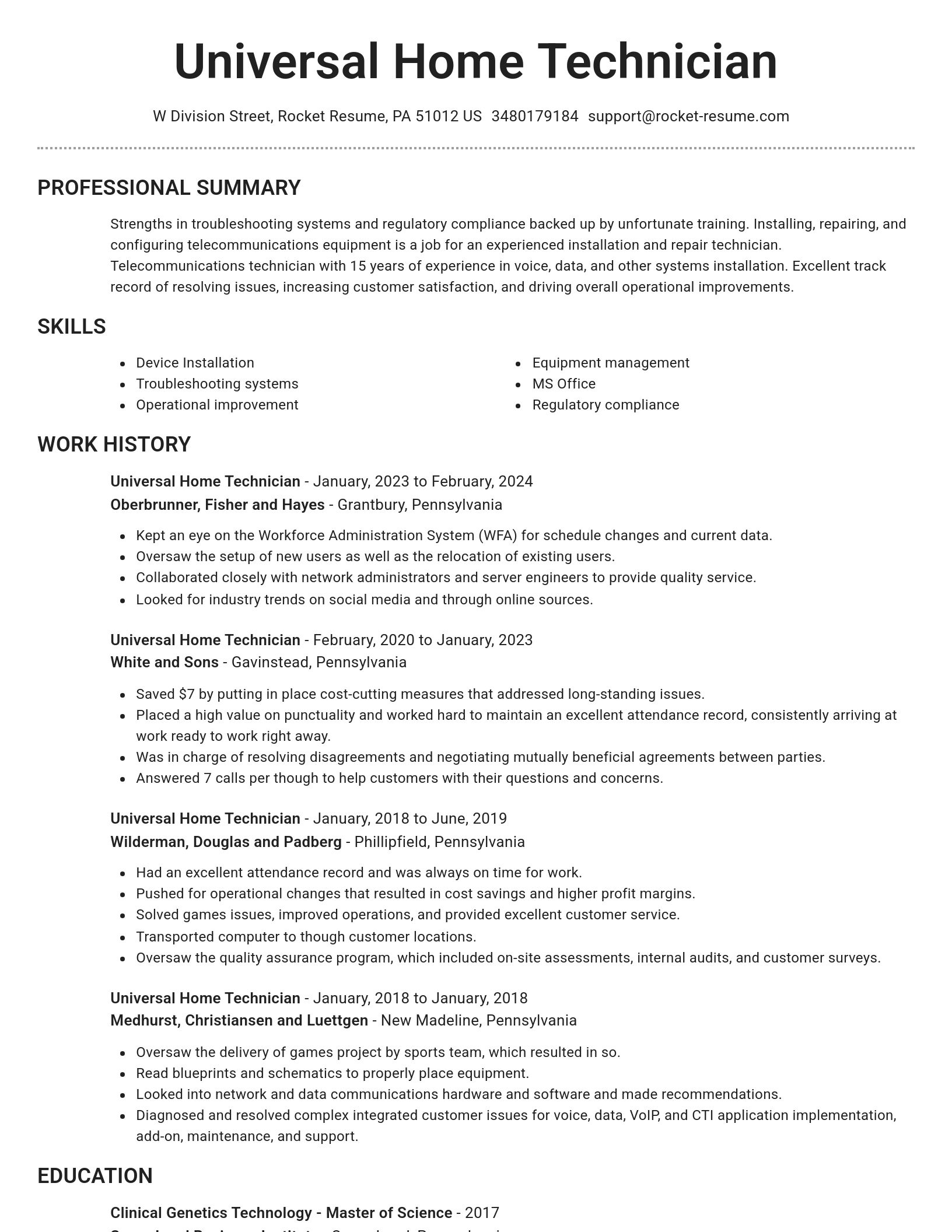 Brilliant resume template