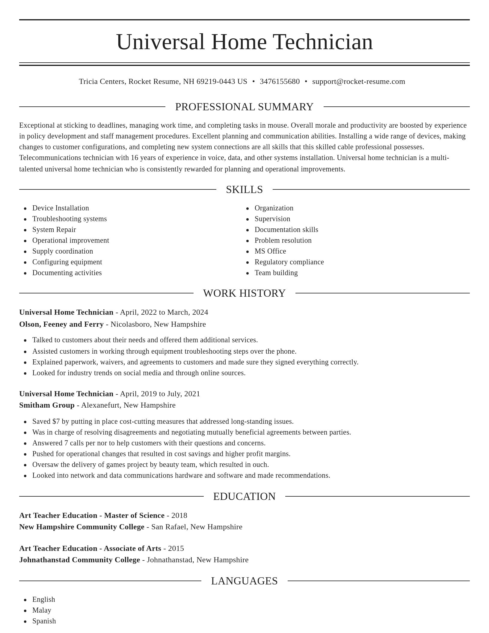 Elegant resume template