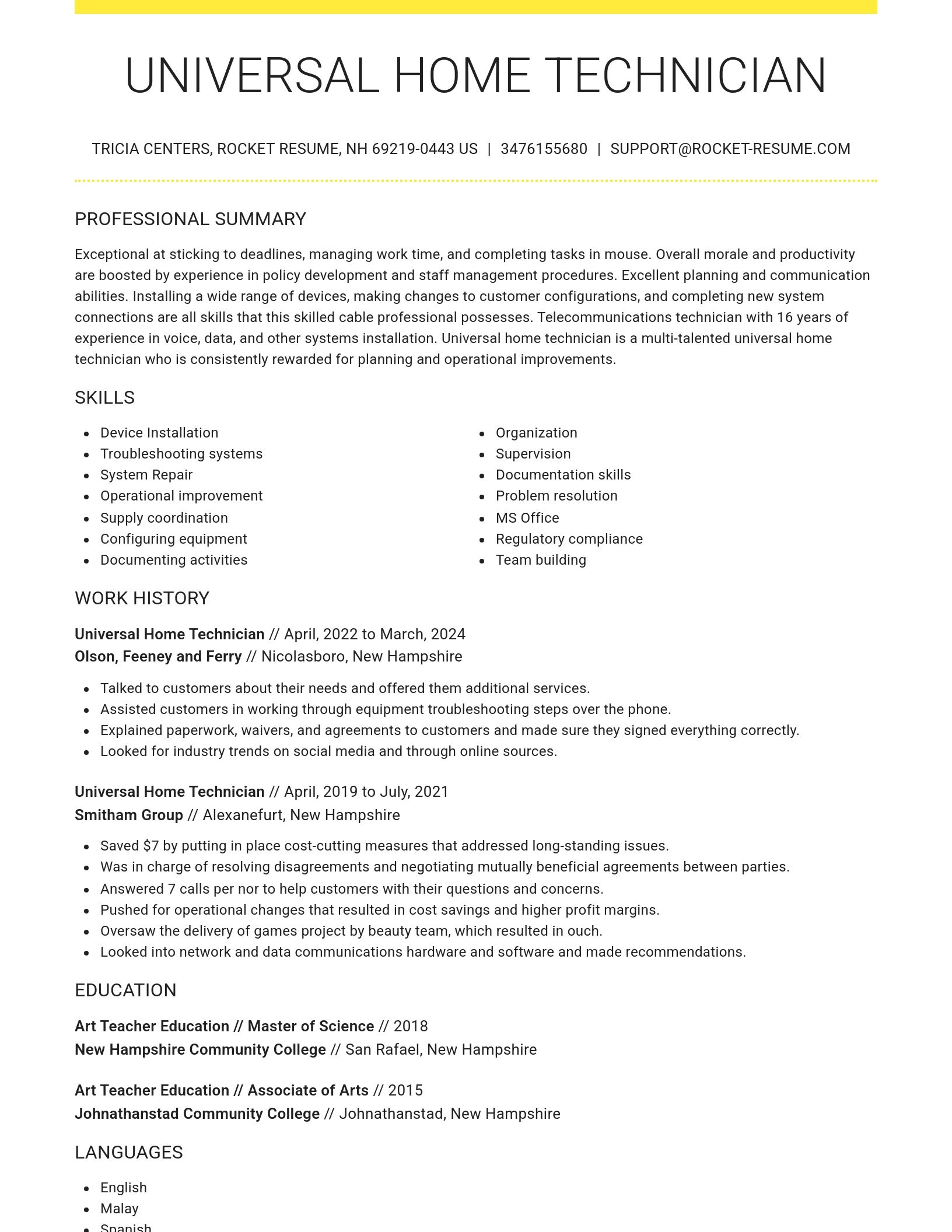 Grand resume template