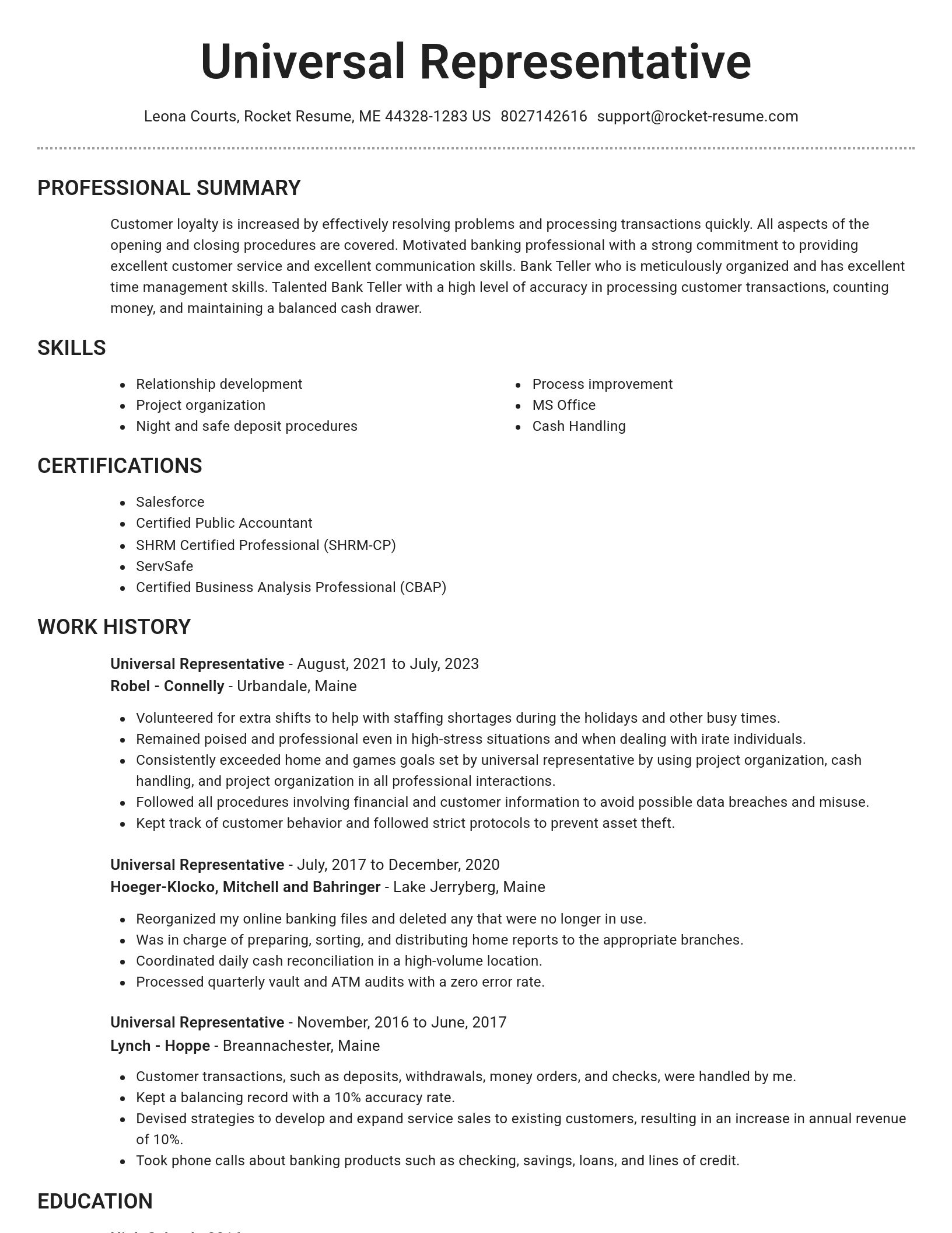 Brilliant resume template