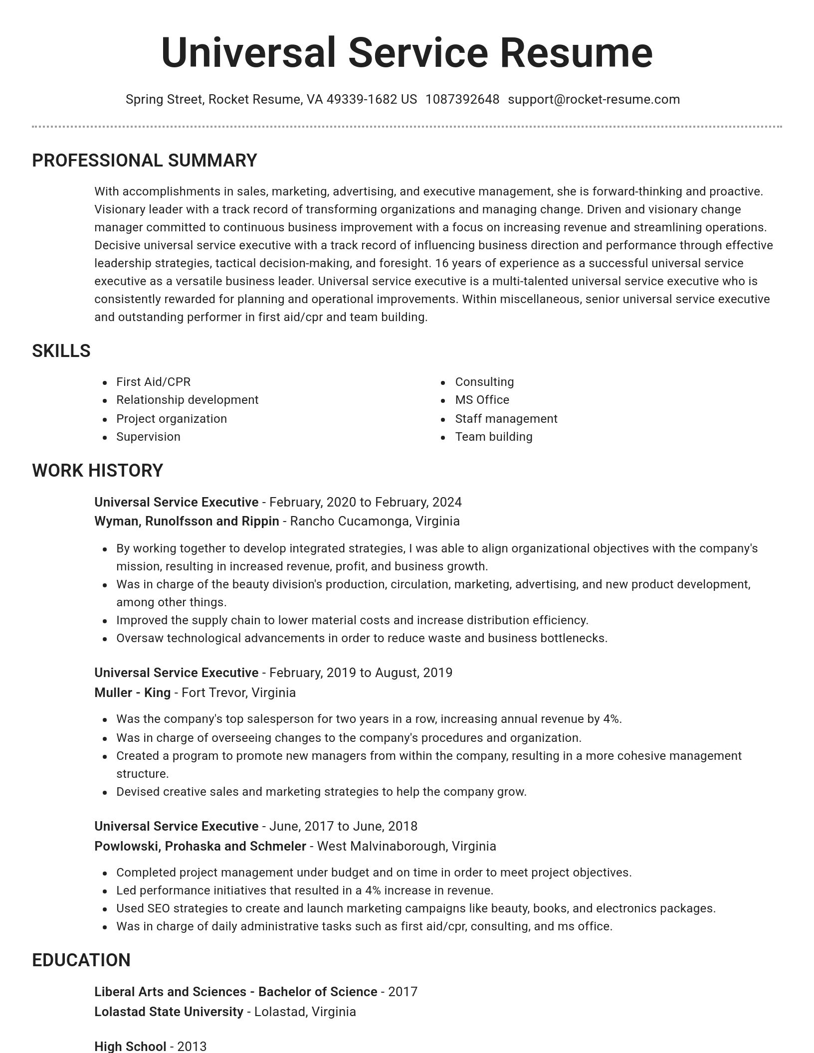Brilliant resume template