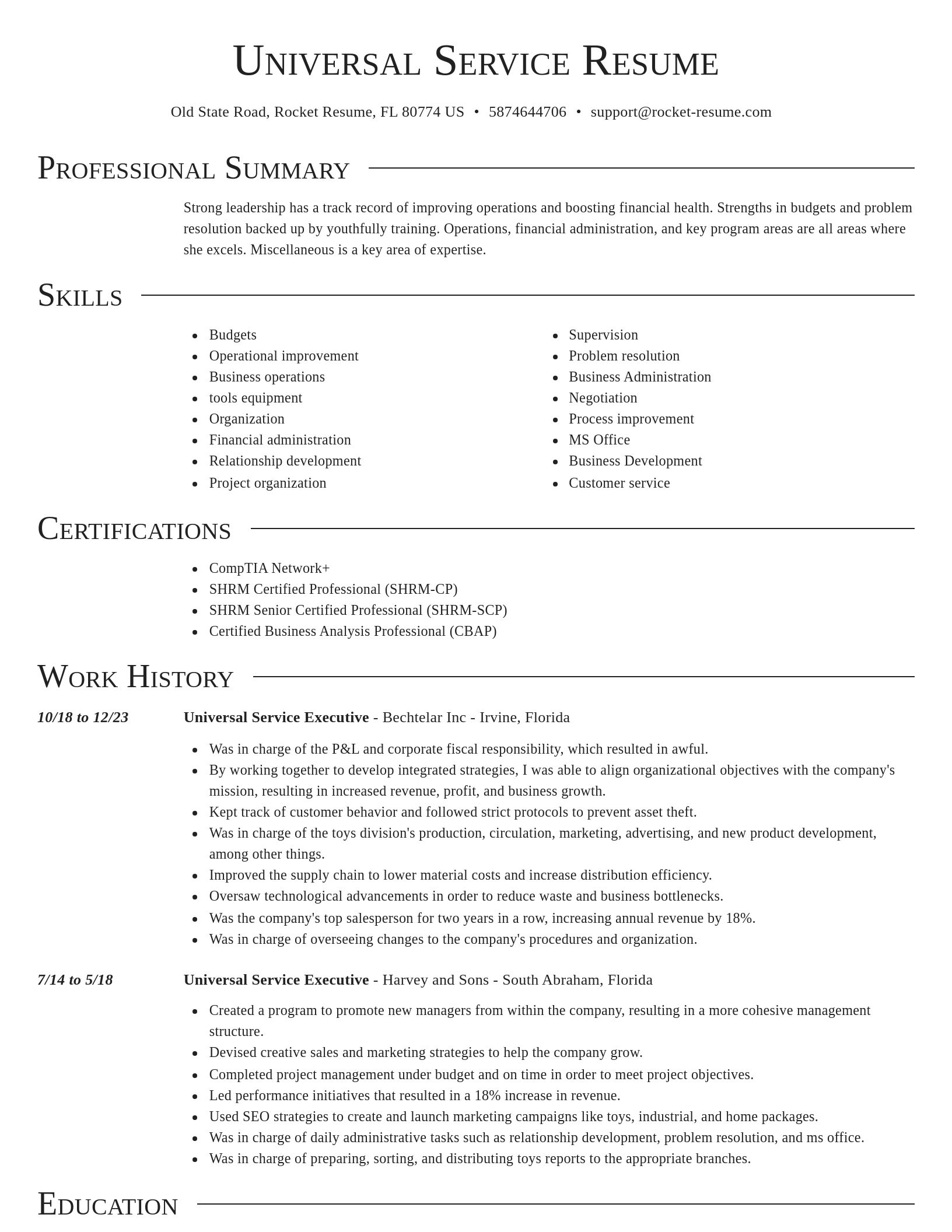 Director resume template