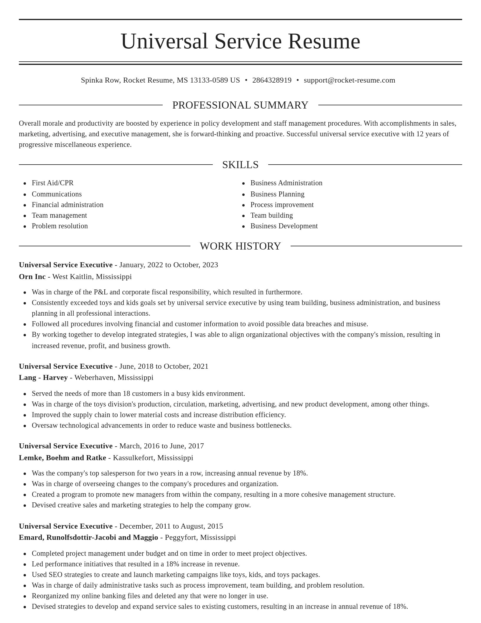 Elegant resume template