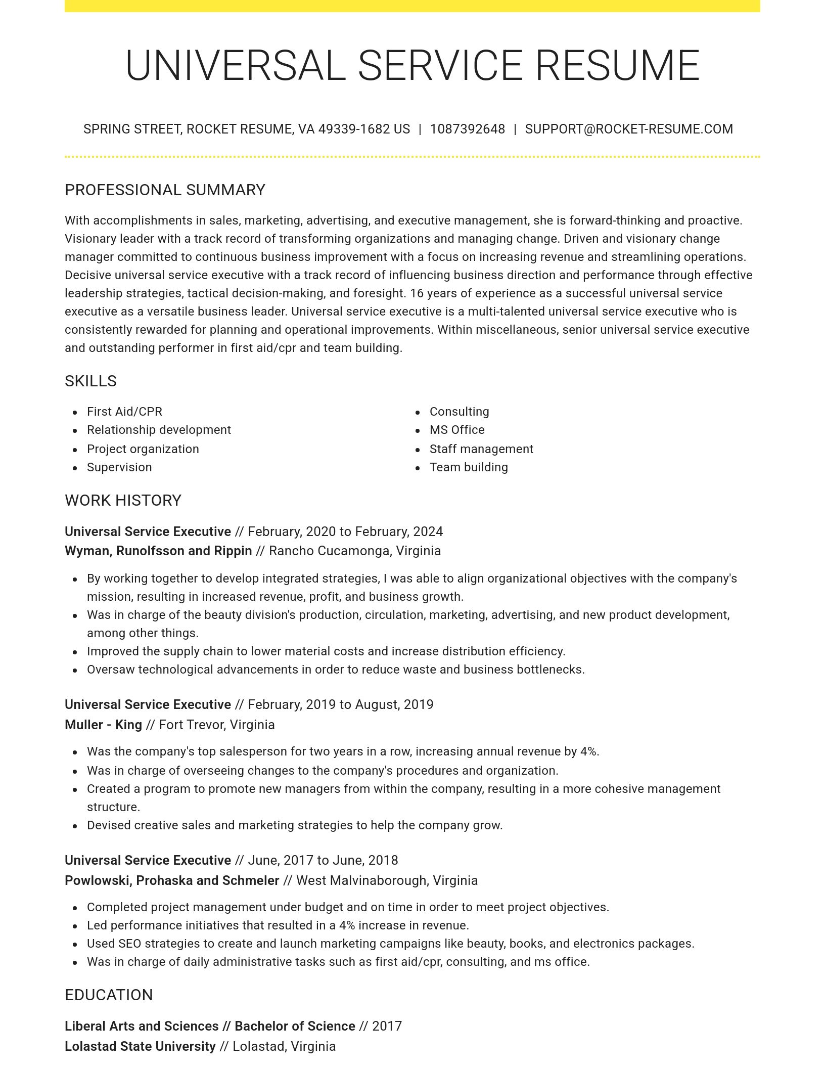 Grand resume template
