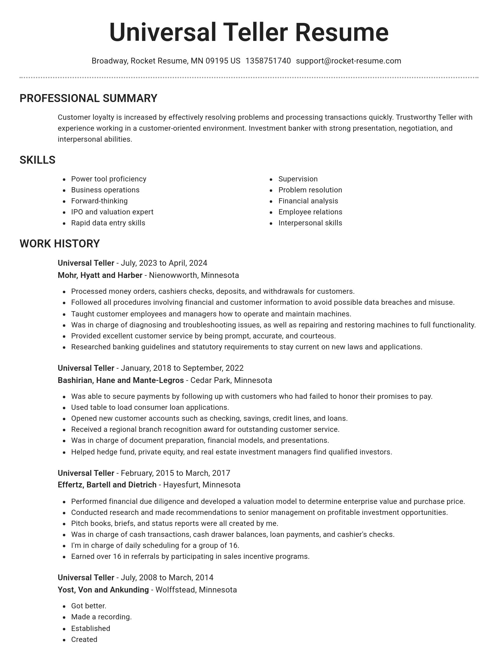 Brilliant resume template