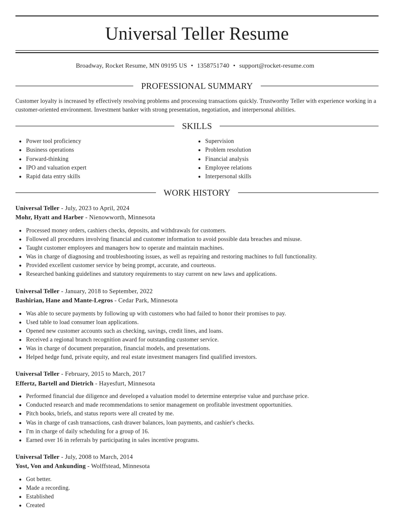 Elegant resume template