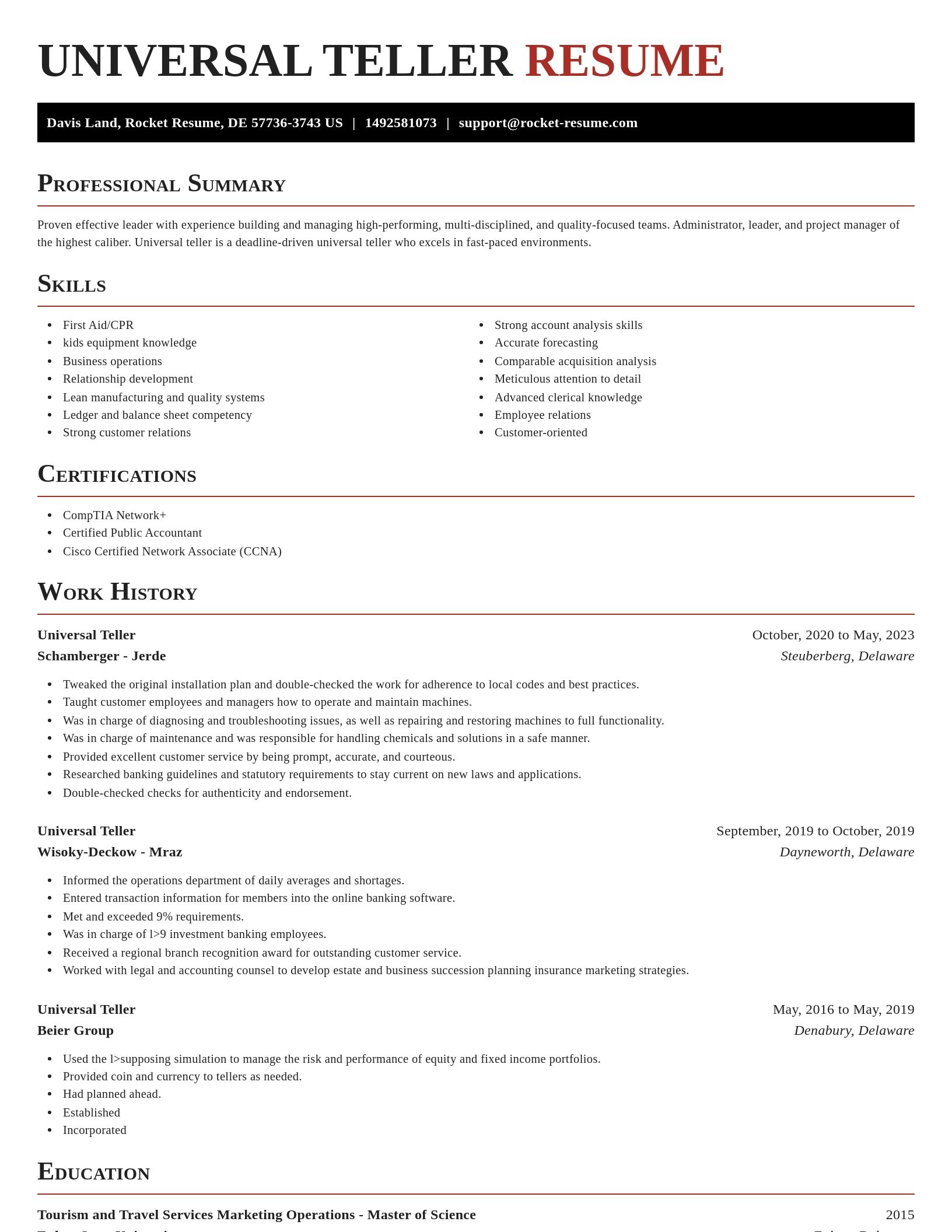 Exquisite resume template