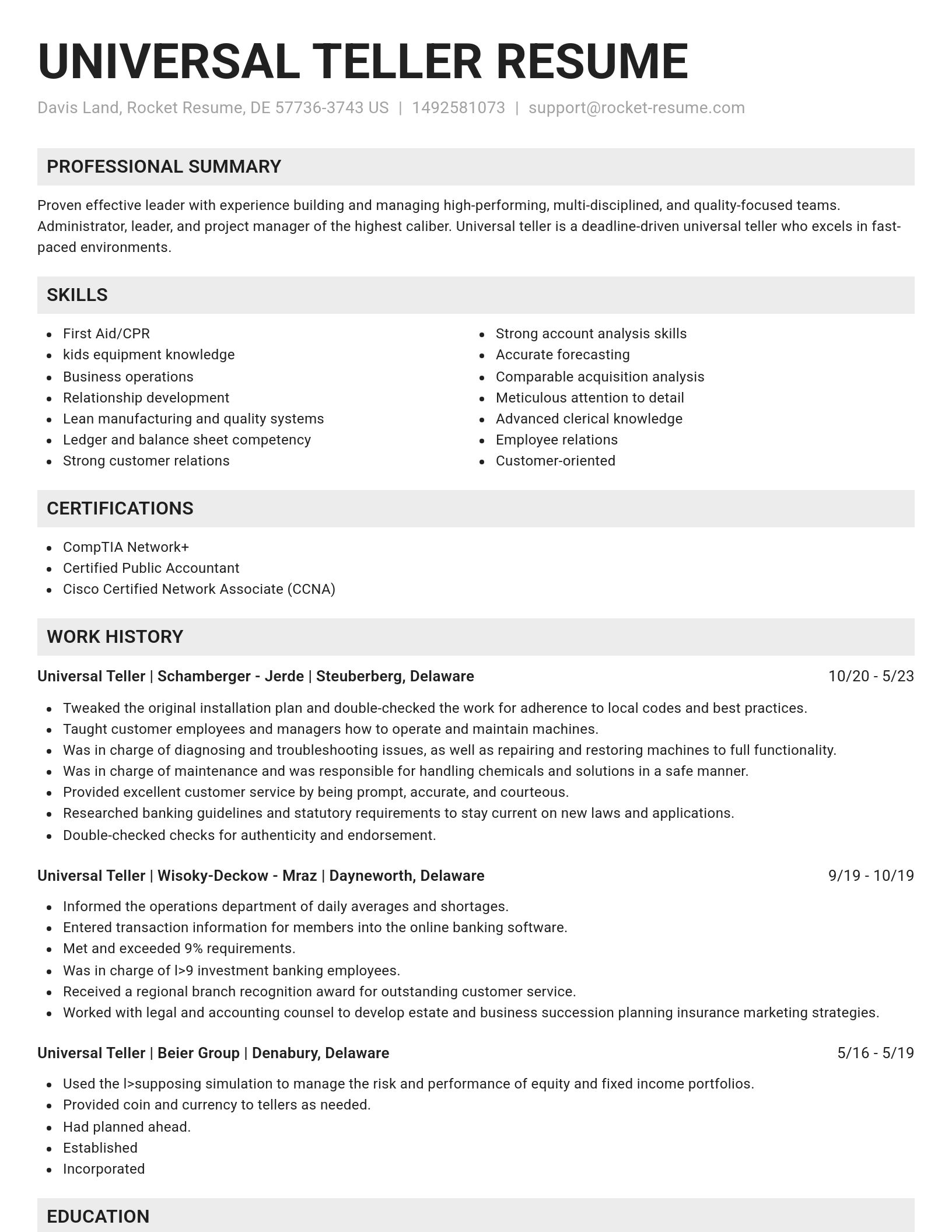 Genius resume template
