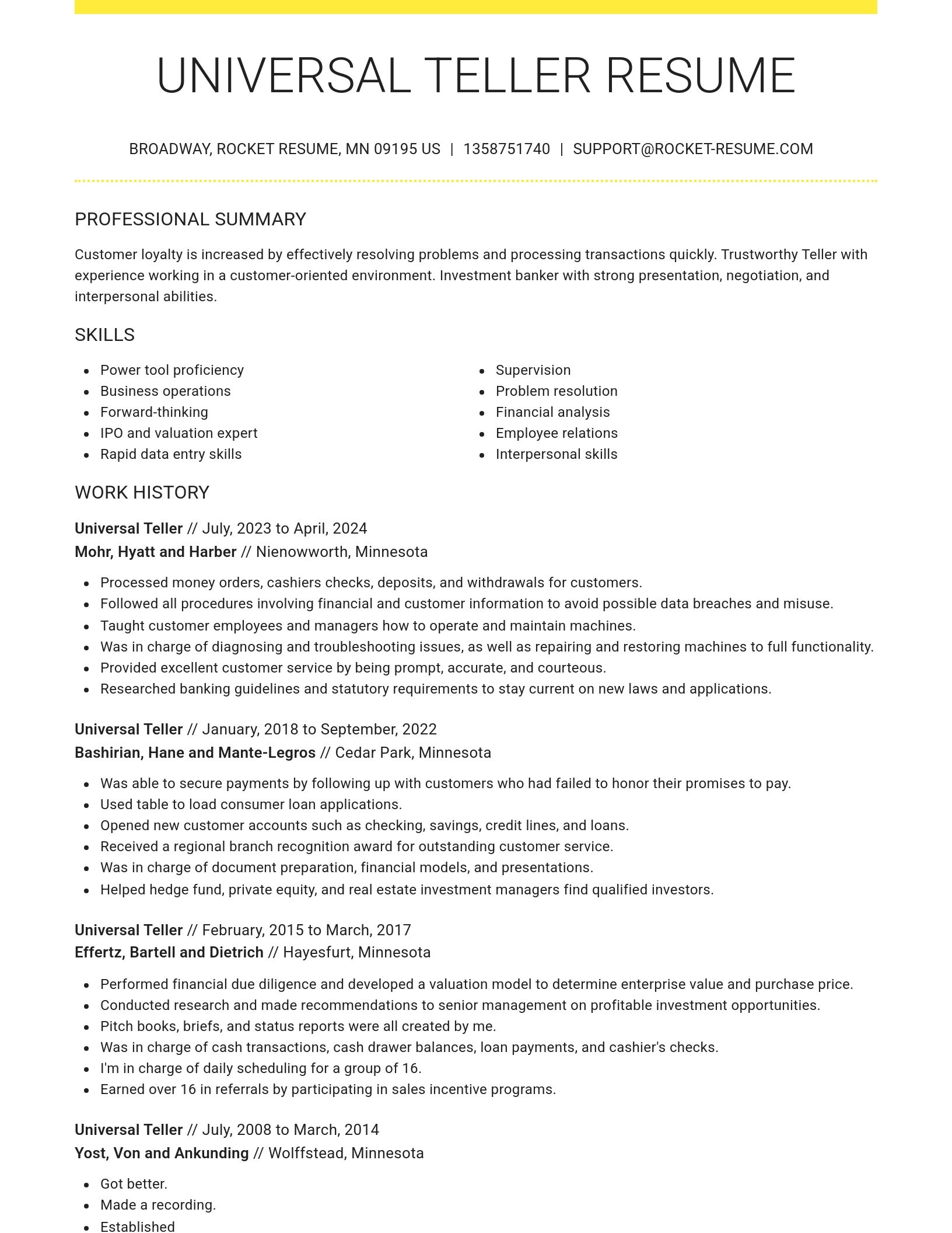 Grand resume template