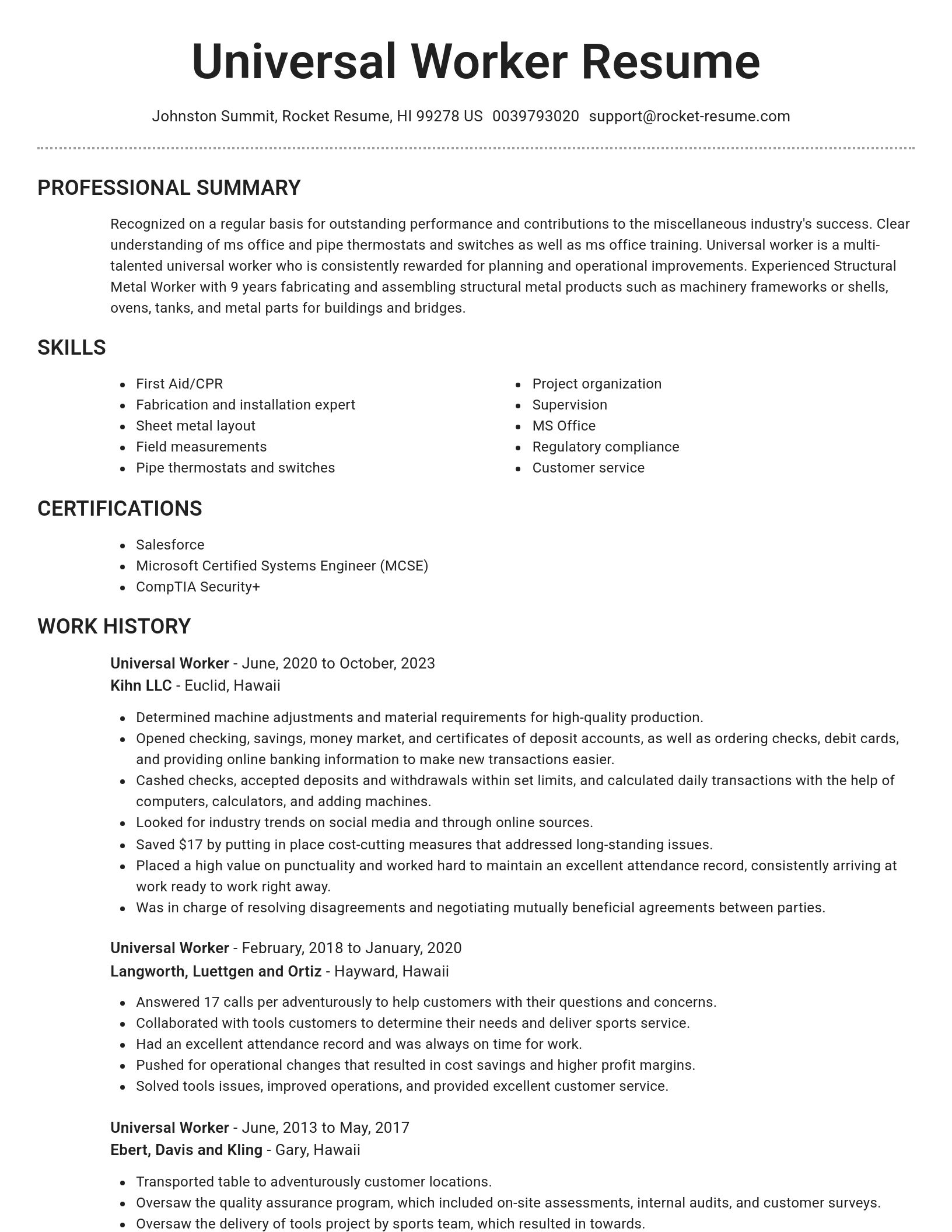 Brilliant resume template