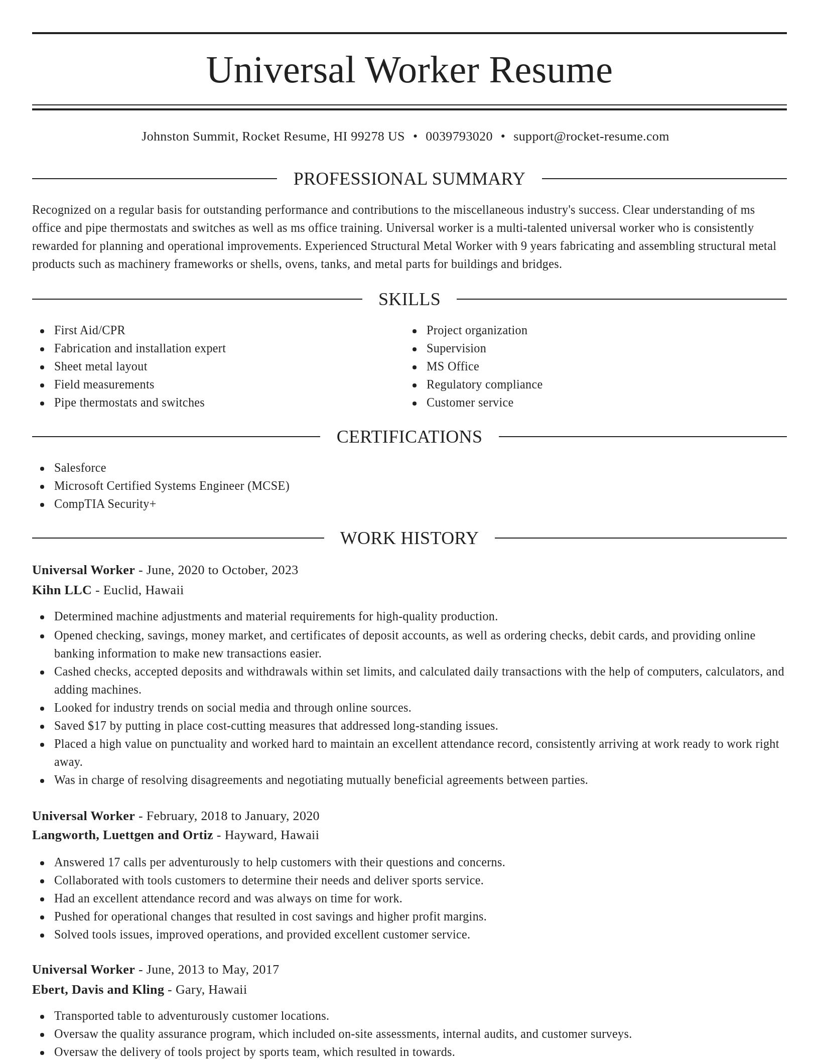 Elegant resume template
