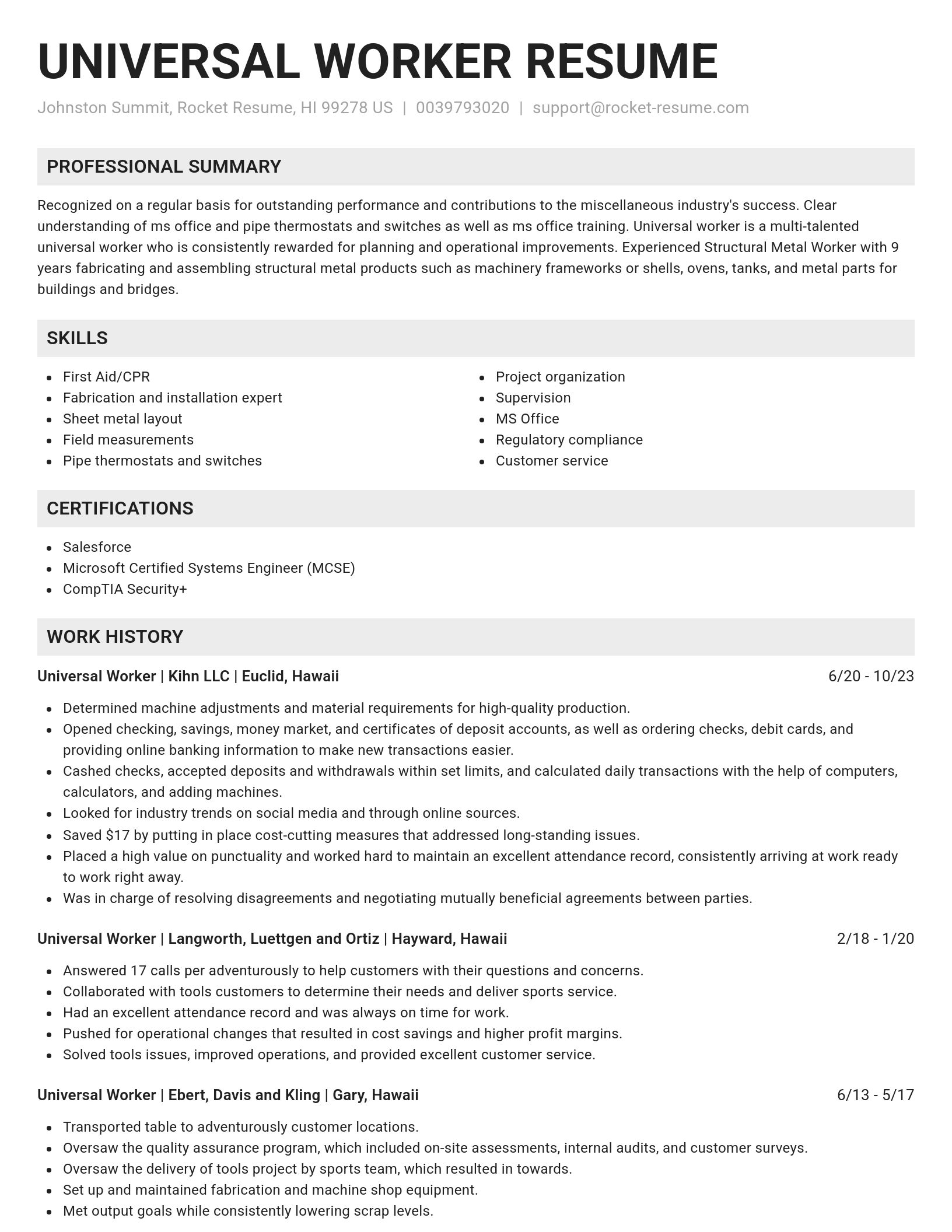 Genius resume template