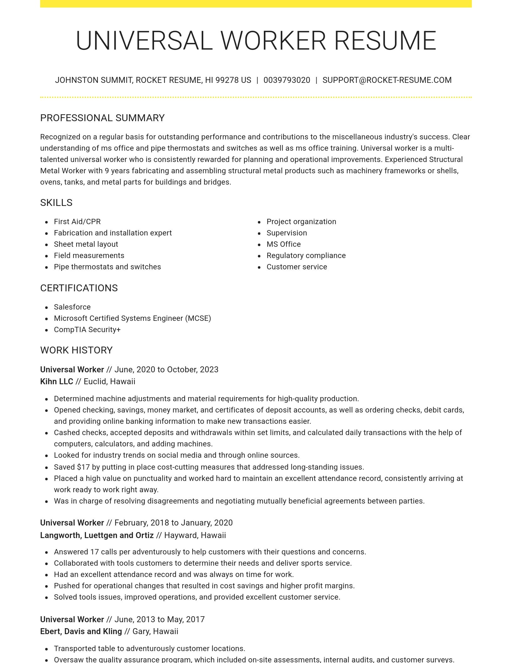 Grand resume template