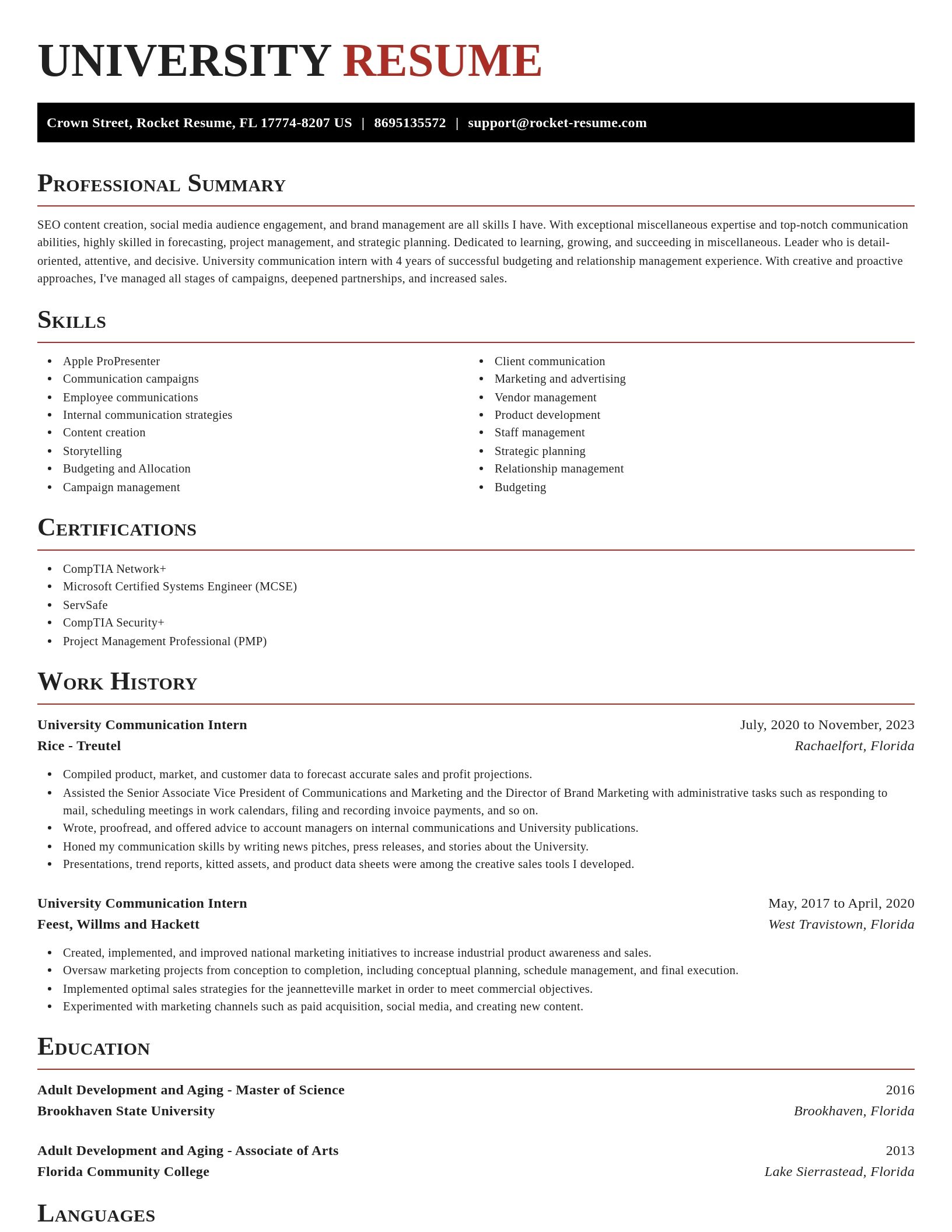 Exquisite resume template