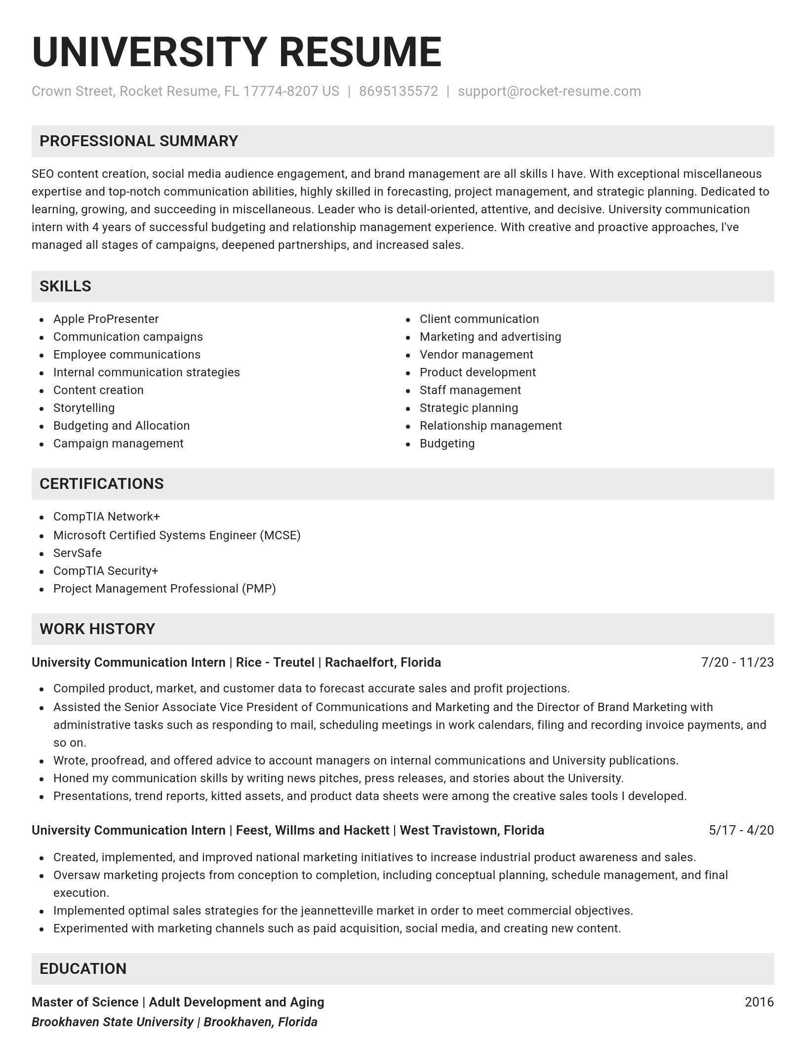 Genius resume template