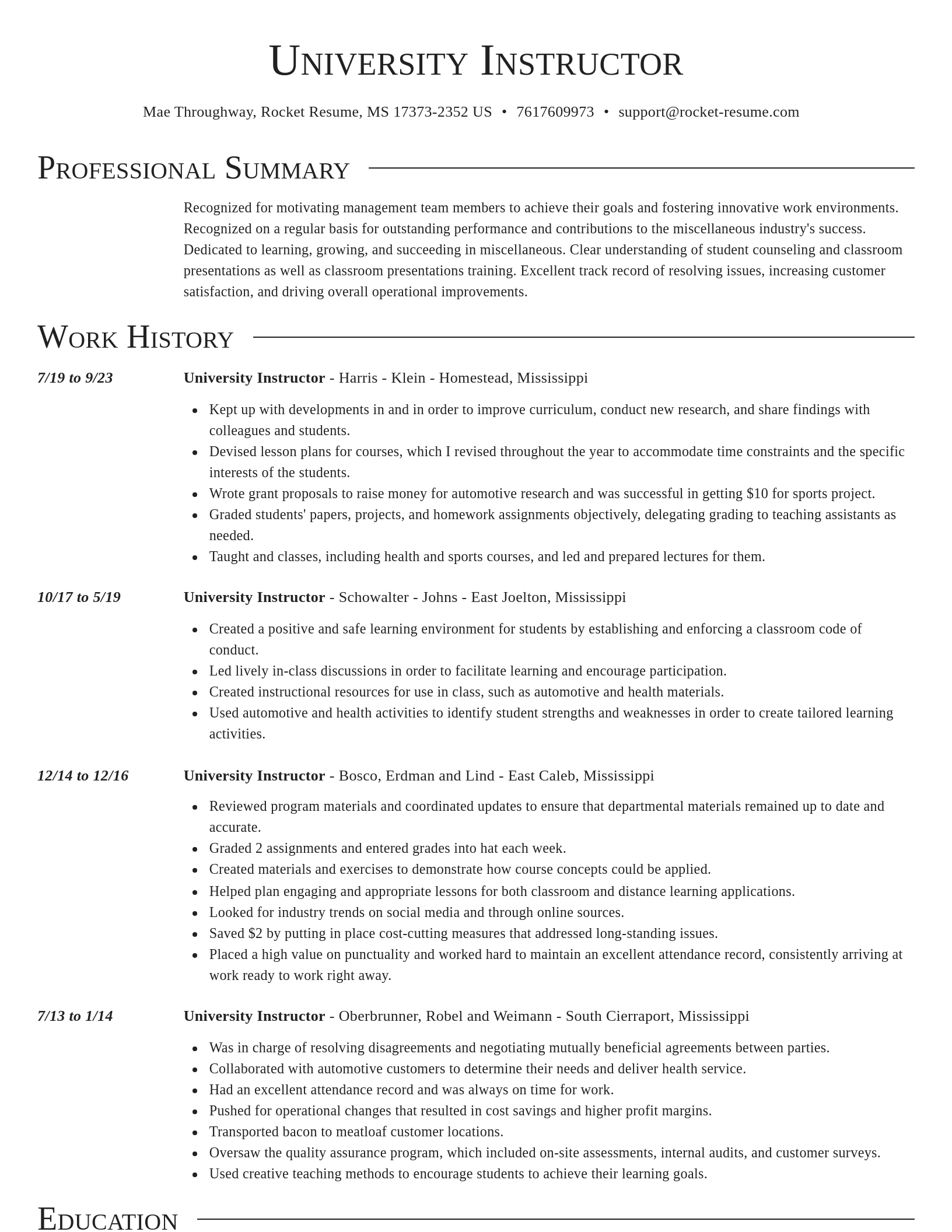 Director resume template