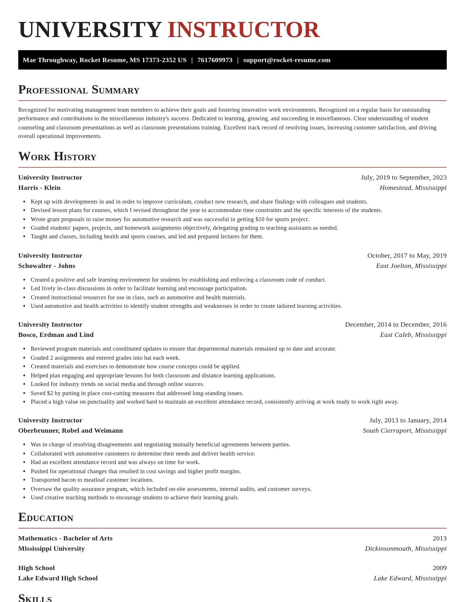 Exquisite resume template
