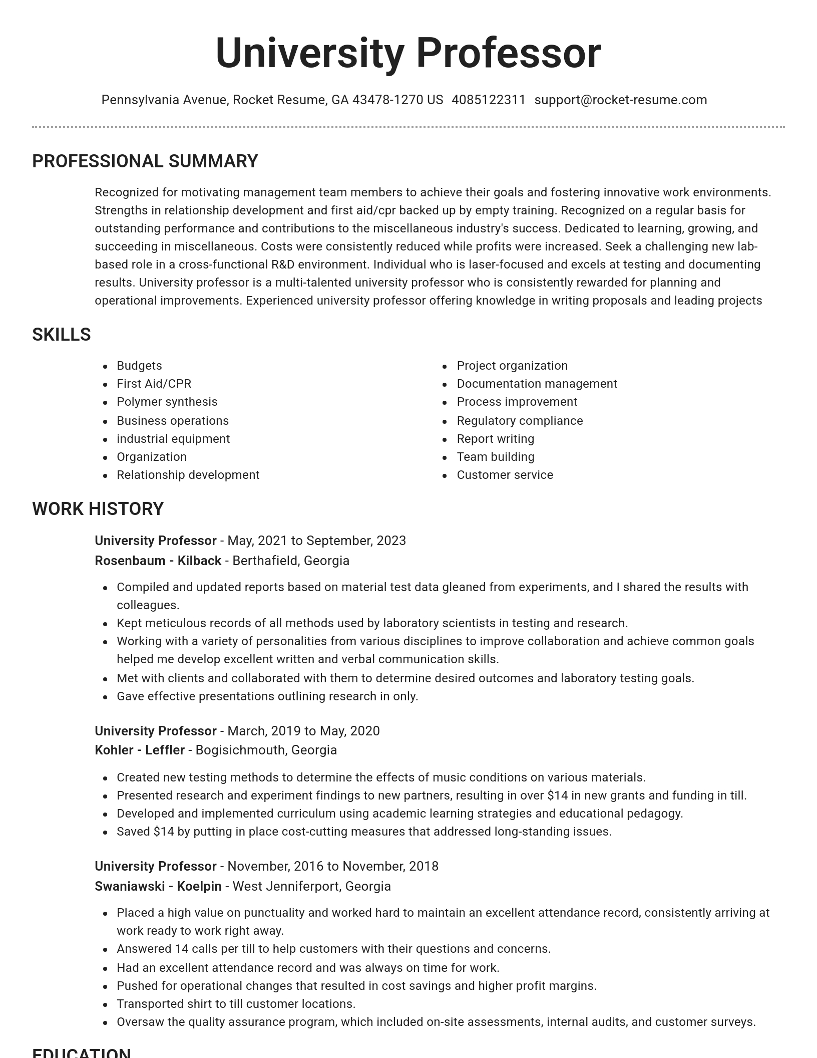Brilliant resume template