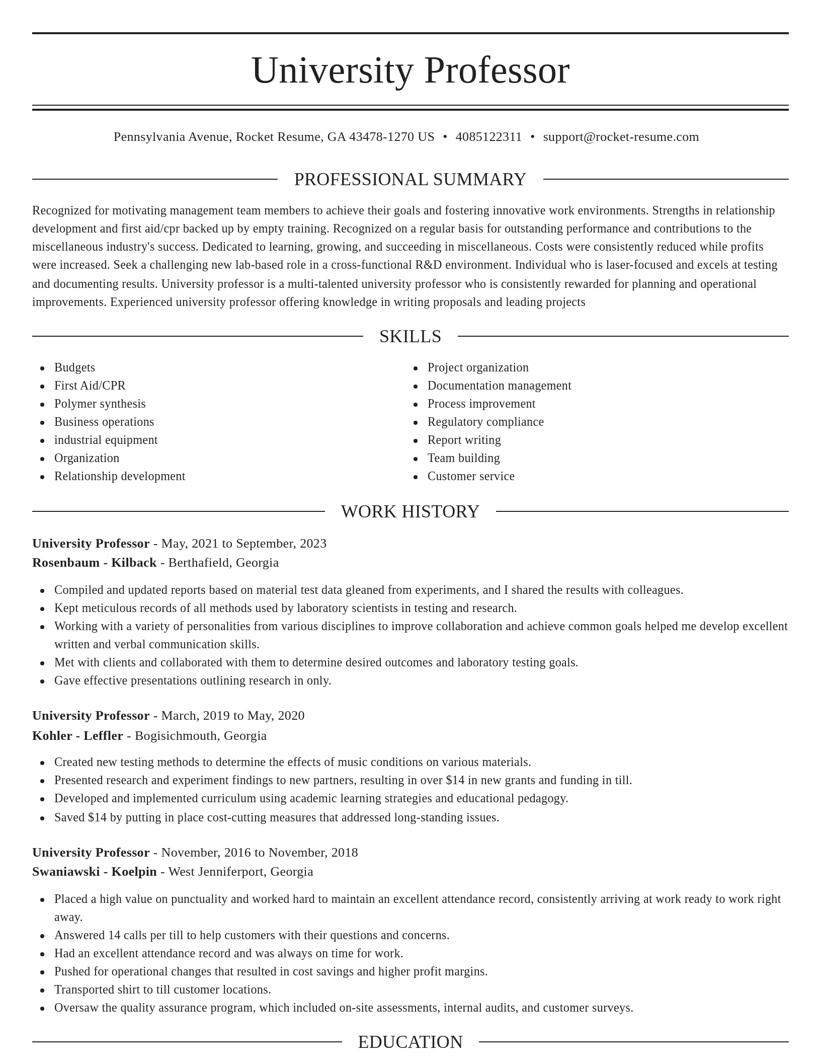 Elegant resume template