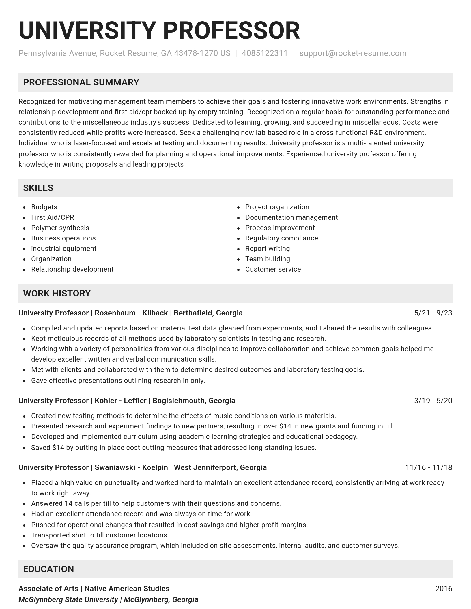 Genius resume template