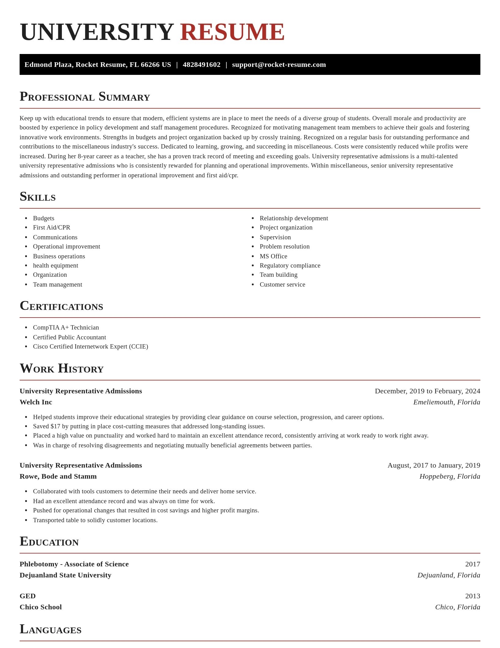 Exquisite resume template