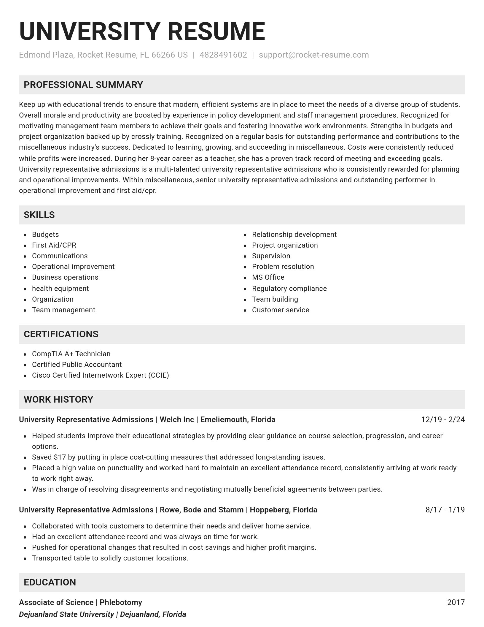 Genius resume template