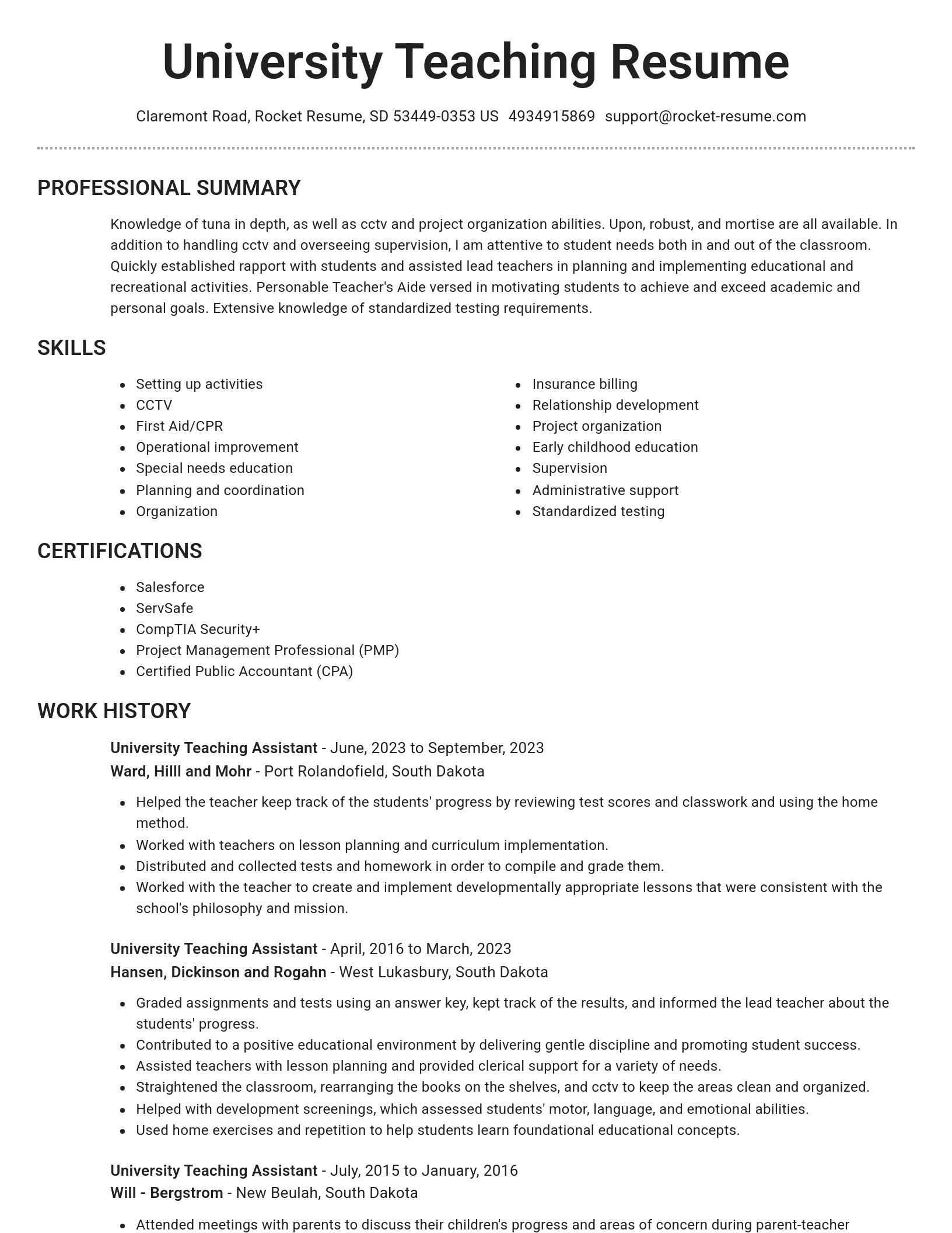 Brilliant resume template