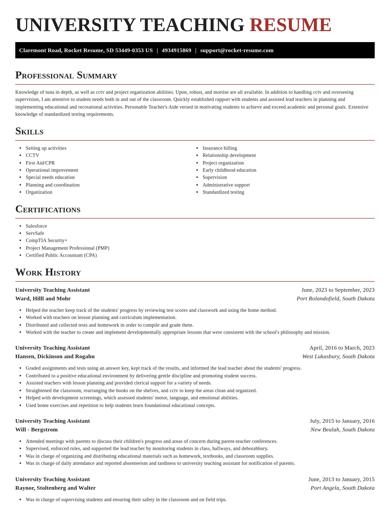 Exquisite resume template