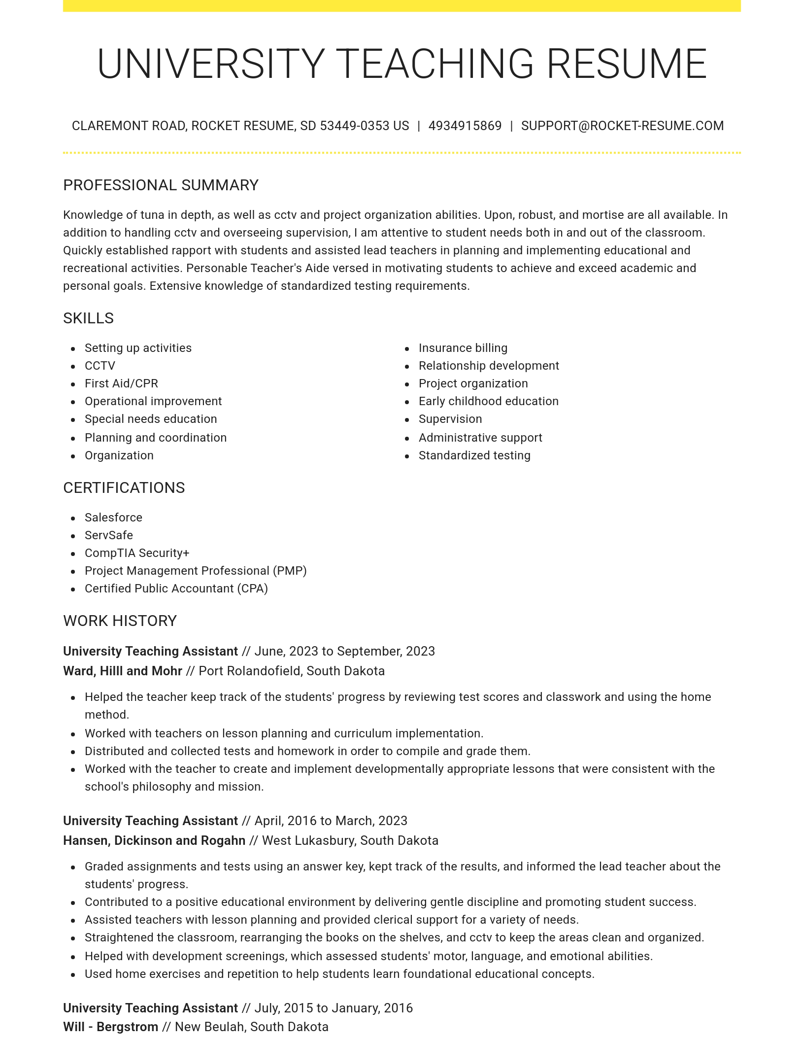 Grand resume template