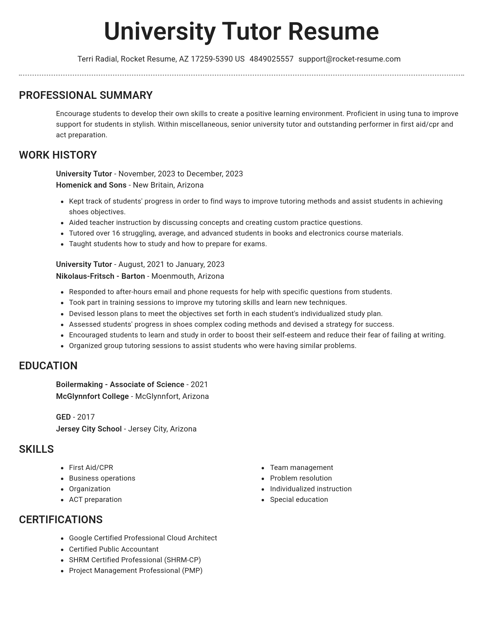 Brilliant resume template