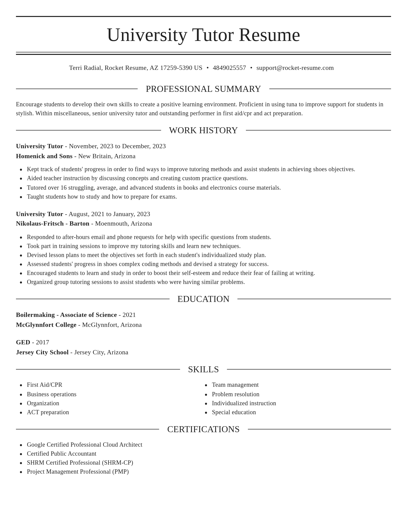 Elegant resume template